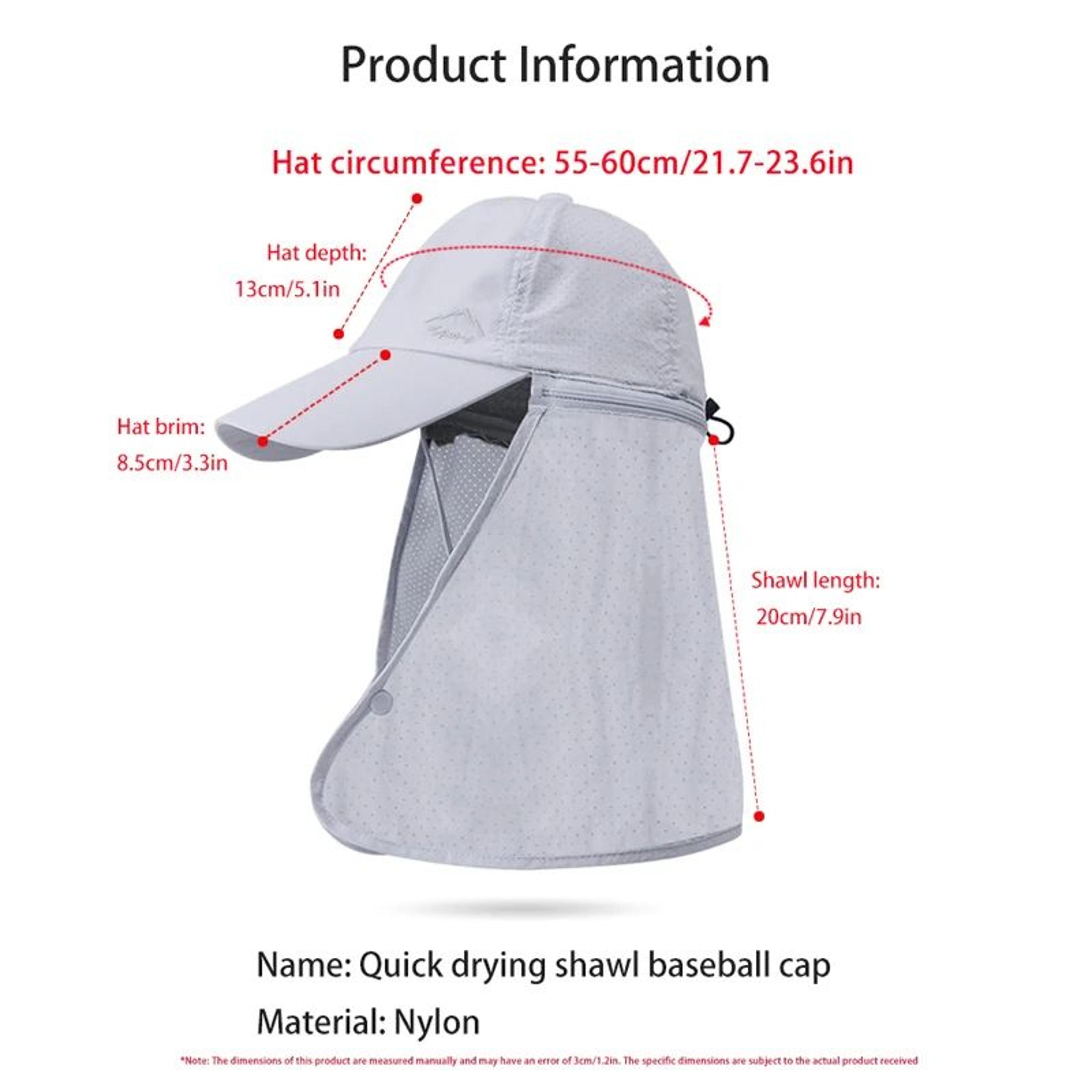 Quick Dry Sun Hat With Neck Flap Baseball Cap 7