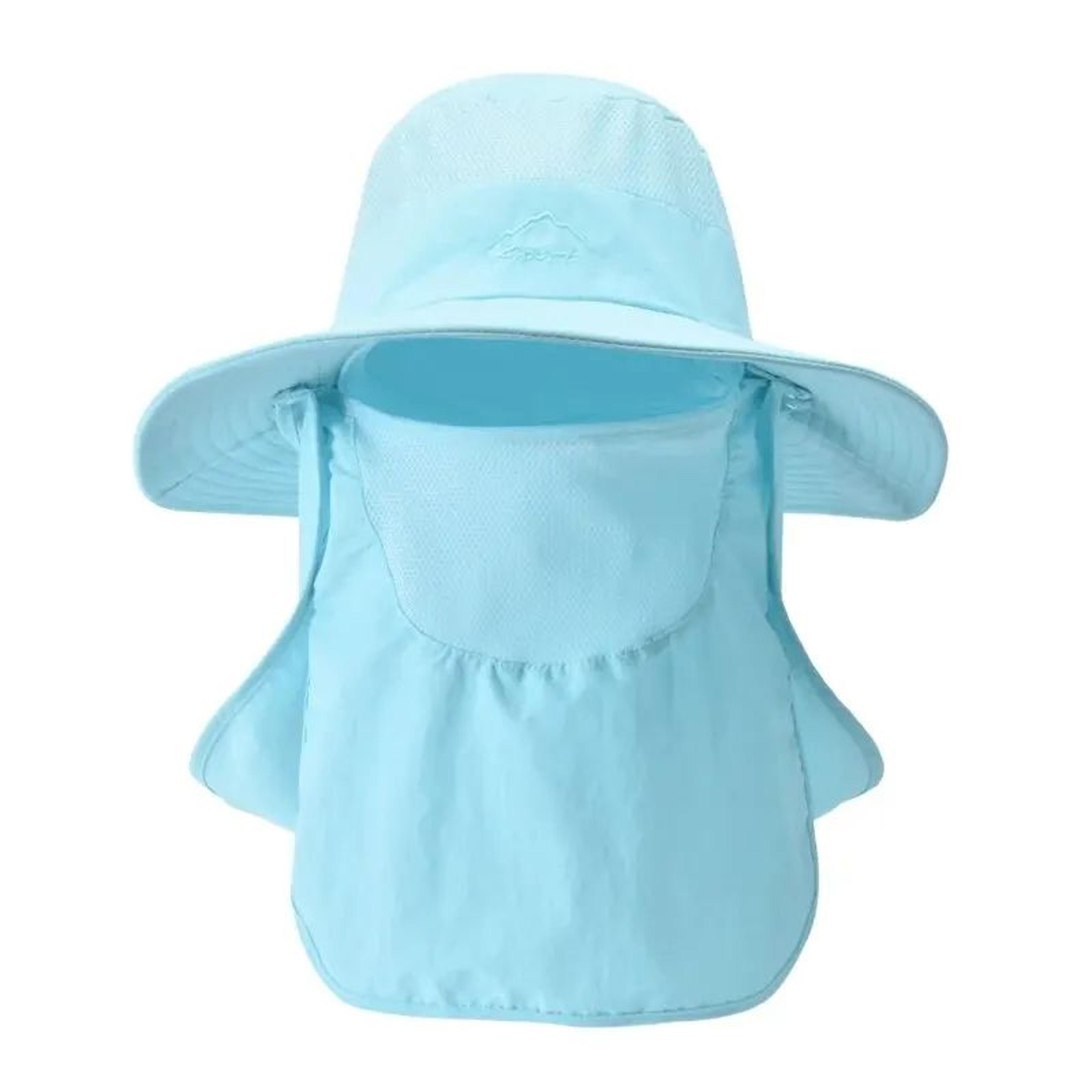 Quick Dry Wide Brim Sun Hat With Face Cover 10