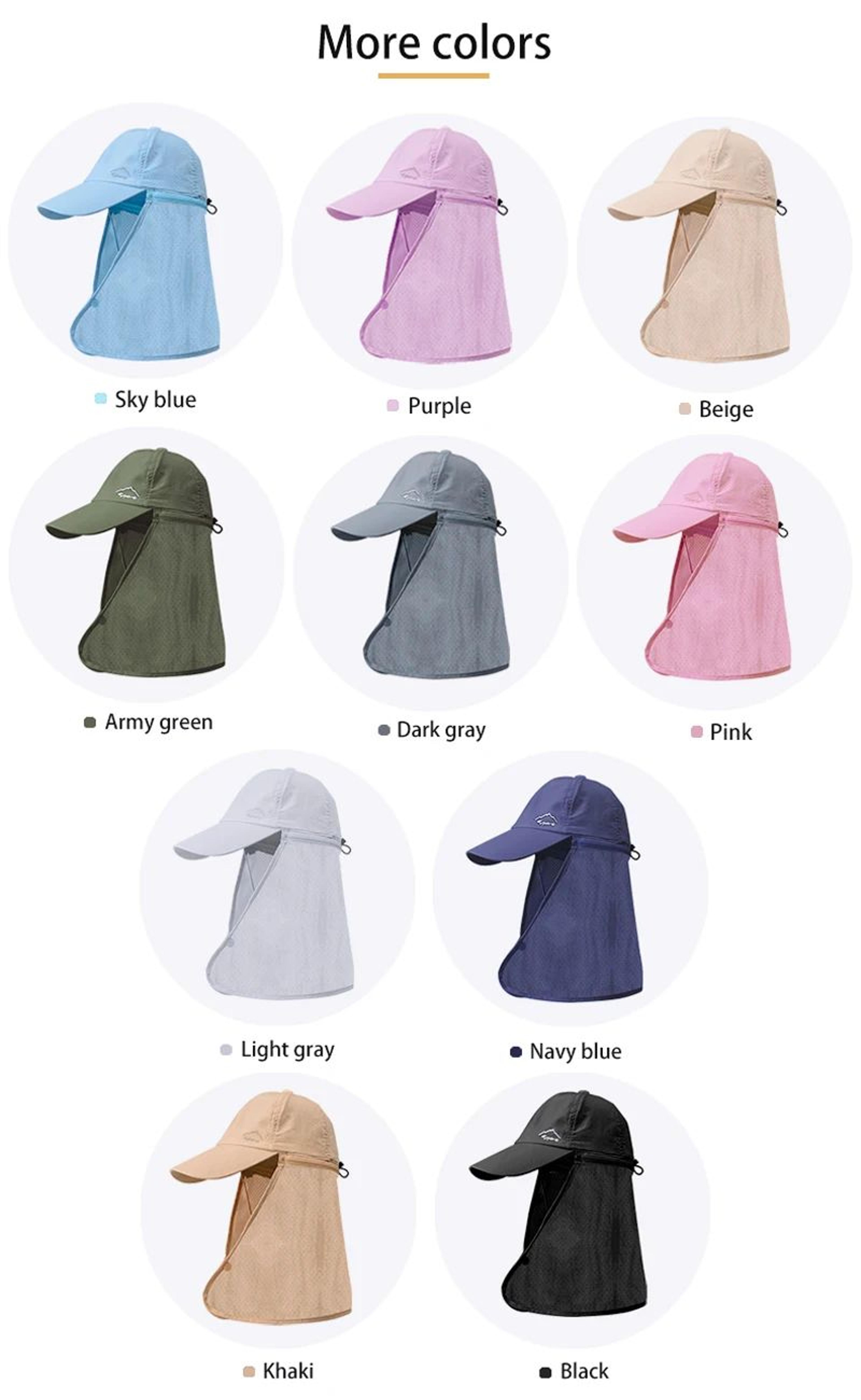 Quick Dry Sun Protection Hat With Neck Shawl 7