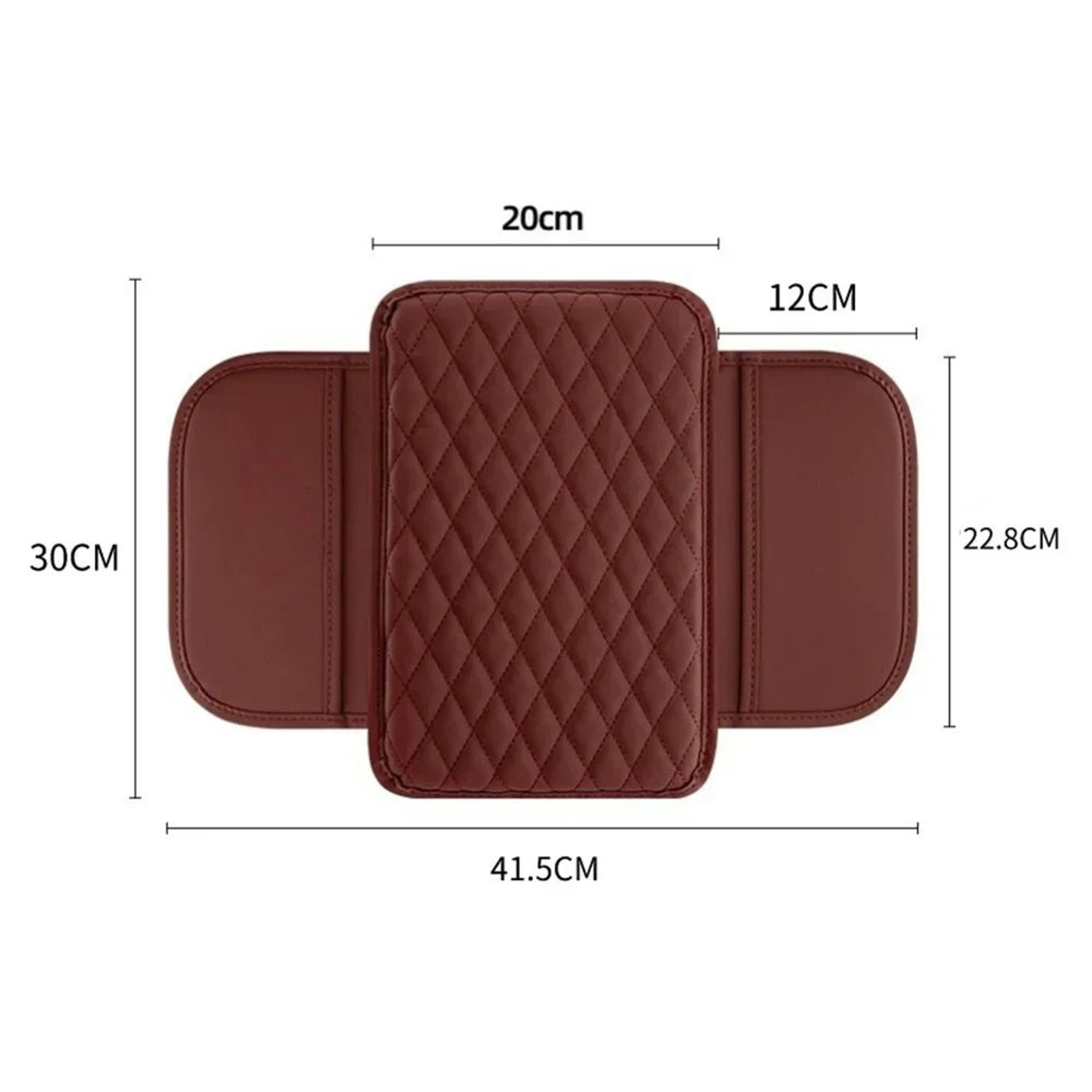Universal Car Armrest Cushion With Side Storage Pockets 5
