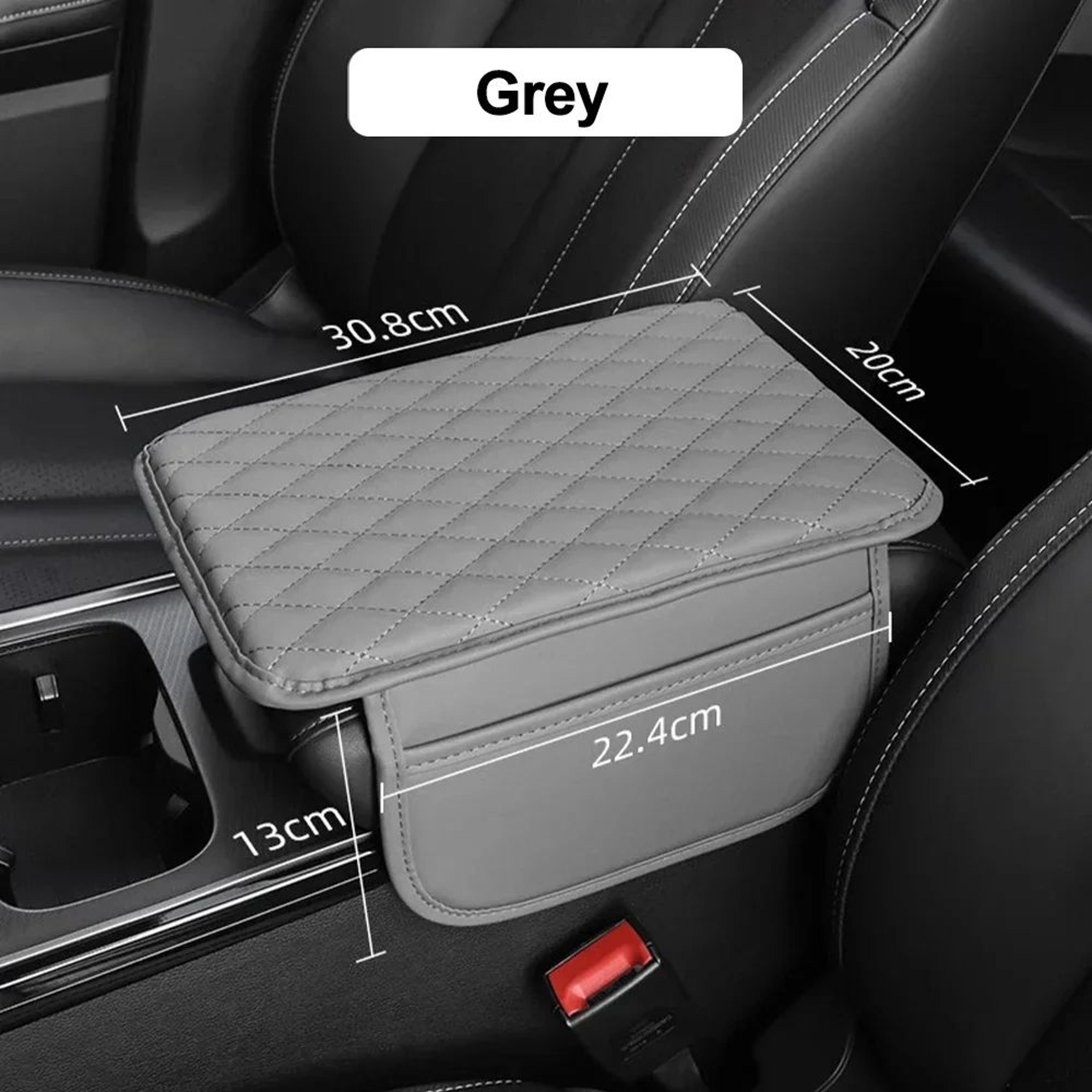 Universal Car Armrest Cushion With Side Storage Pockets 9