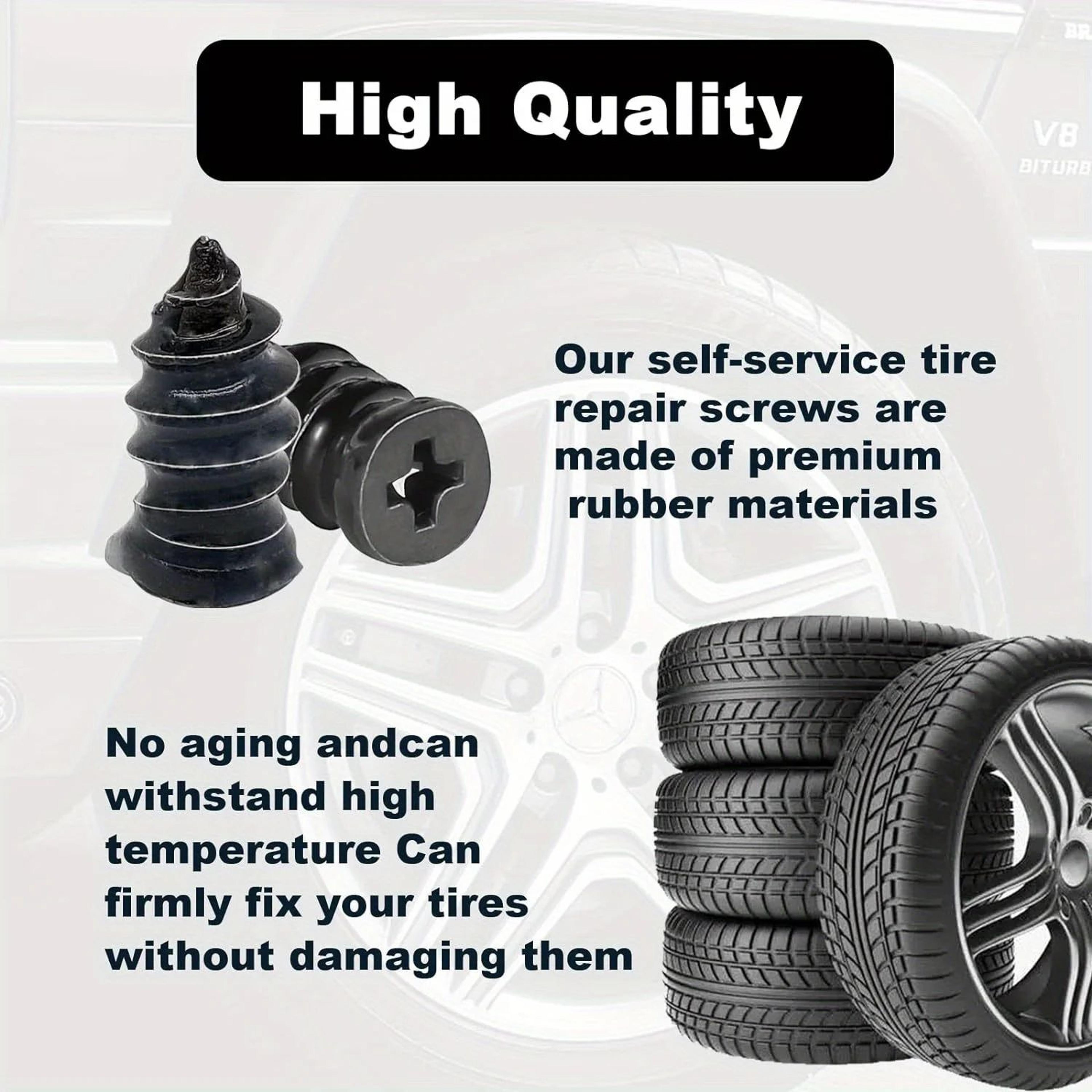 60 Piece QuickFix Tire Repair Rubber Screw Plug Kit 3