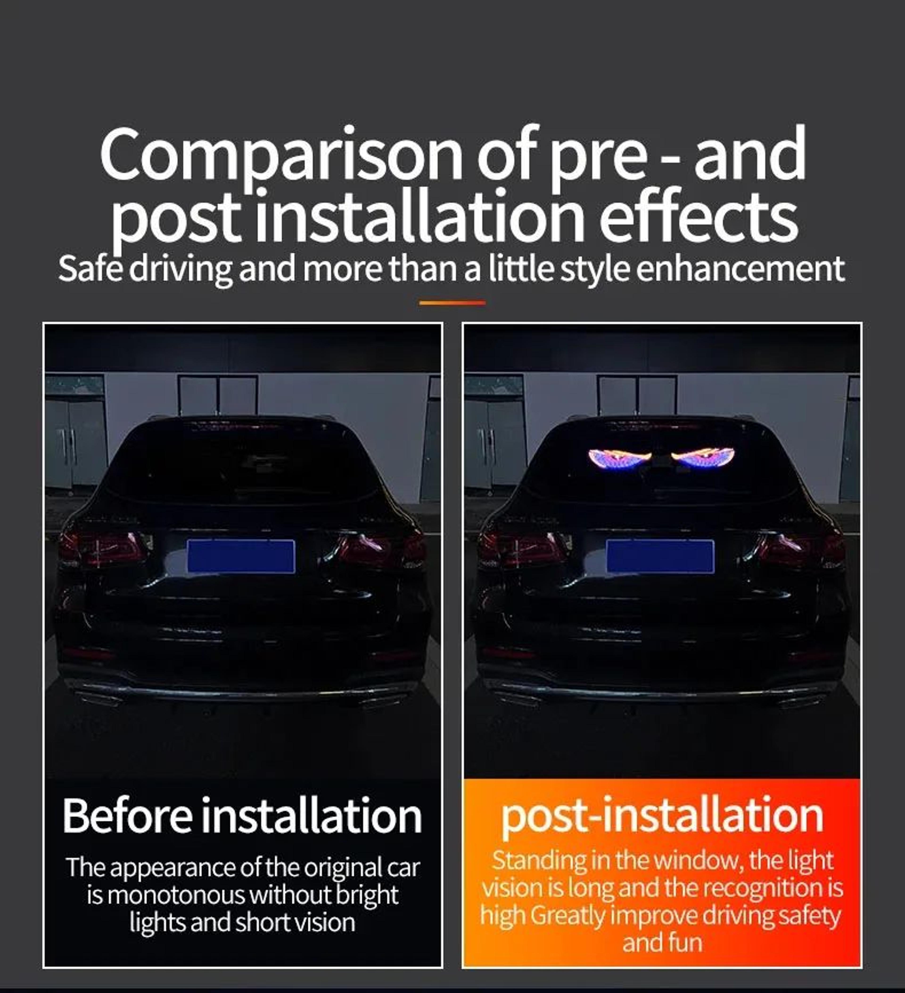 RGB Devil Eye LED Rear Window Decorative Light 6