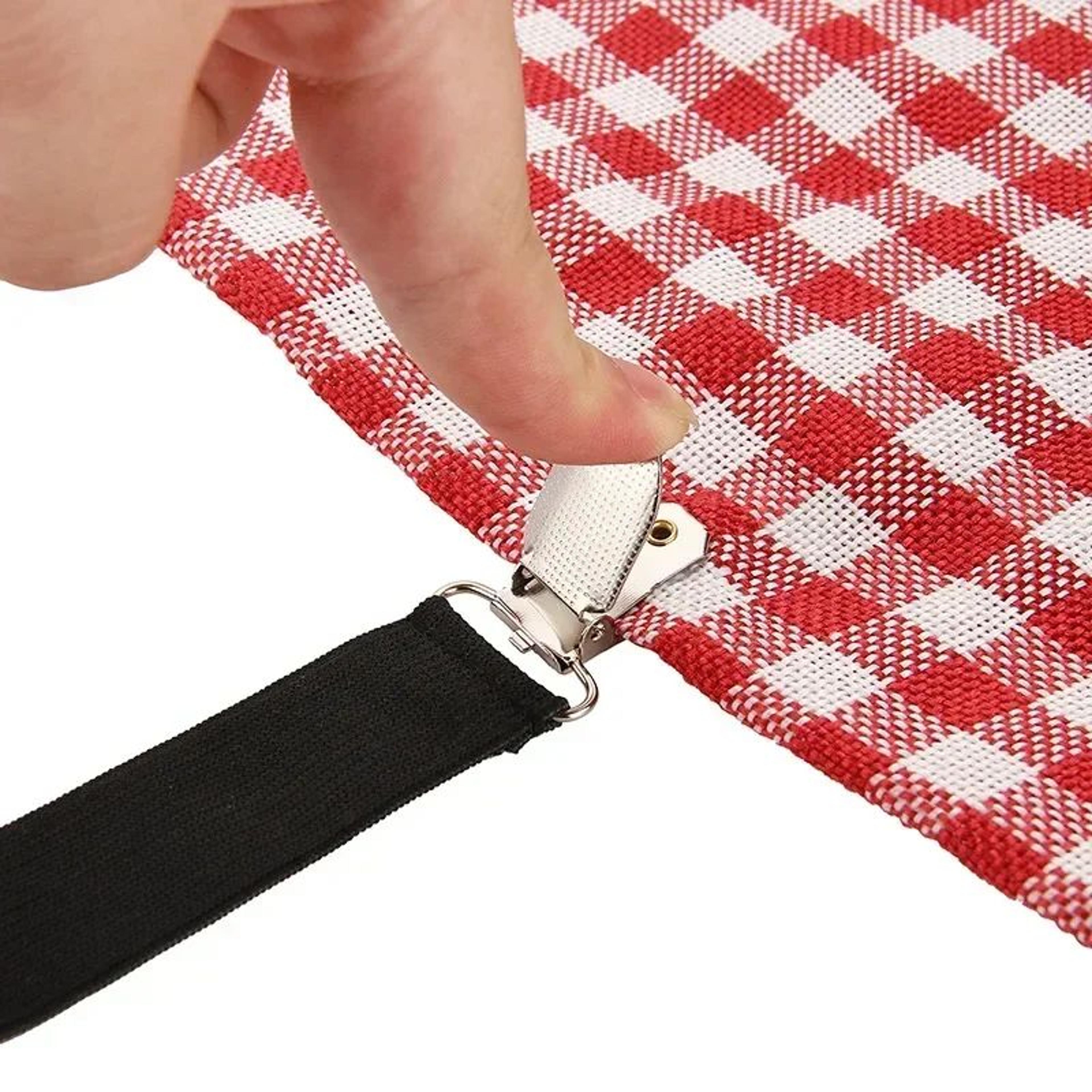 Adjustable Bed Sheet Fastener Clips Anti Slip Strap Set 2