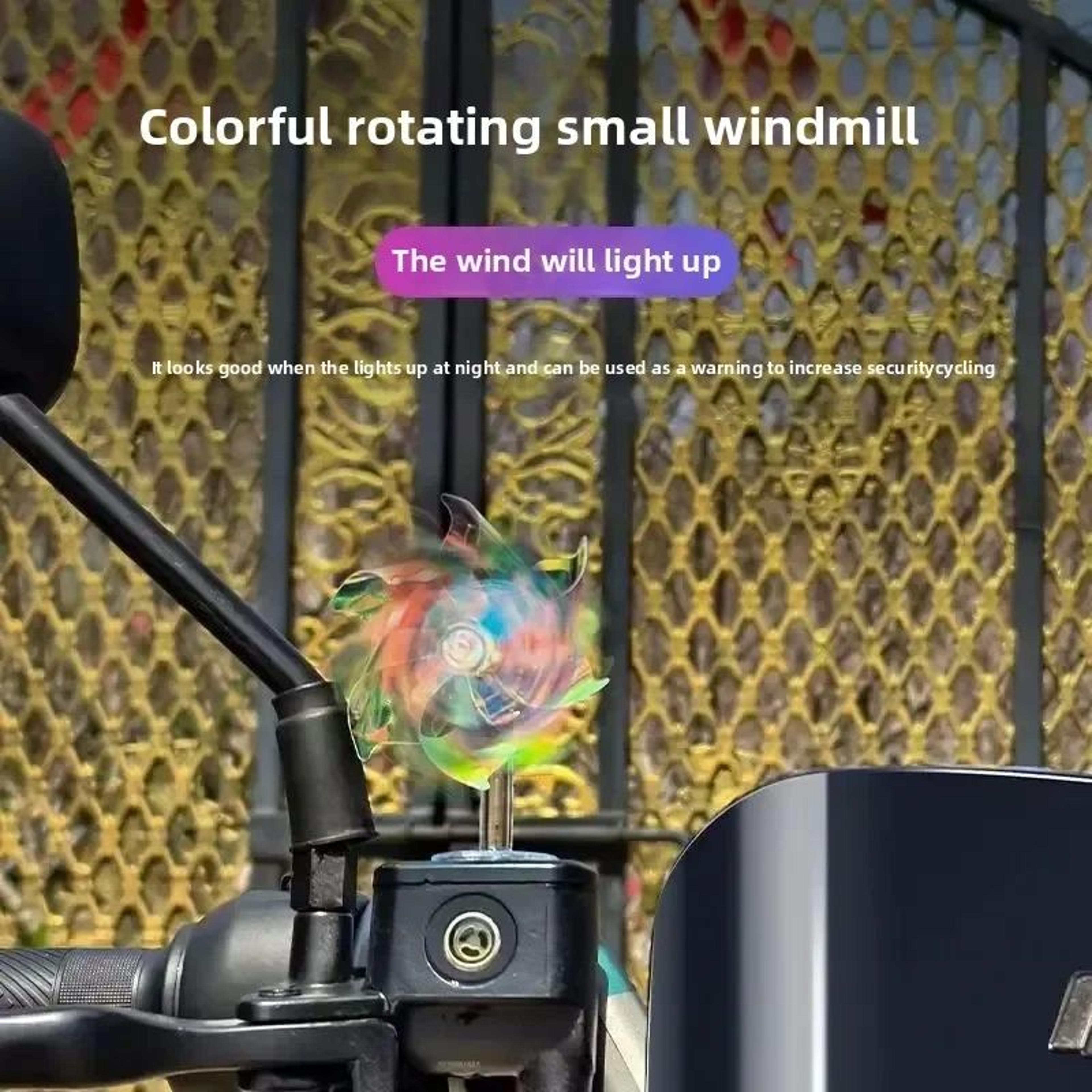 Wind Powered LED Car Roof Windmill Ornament 2