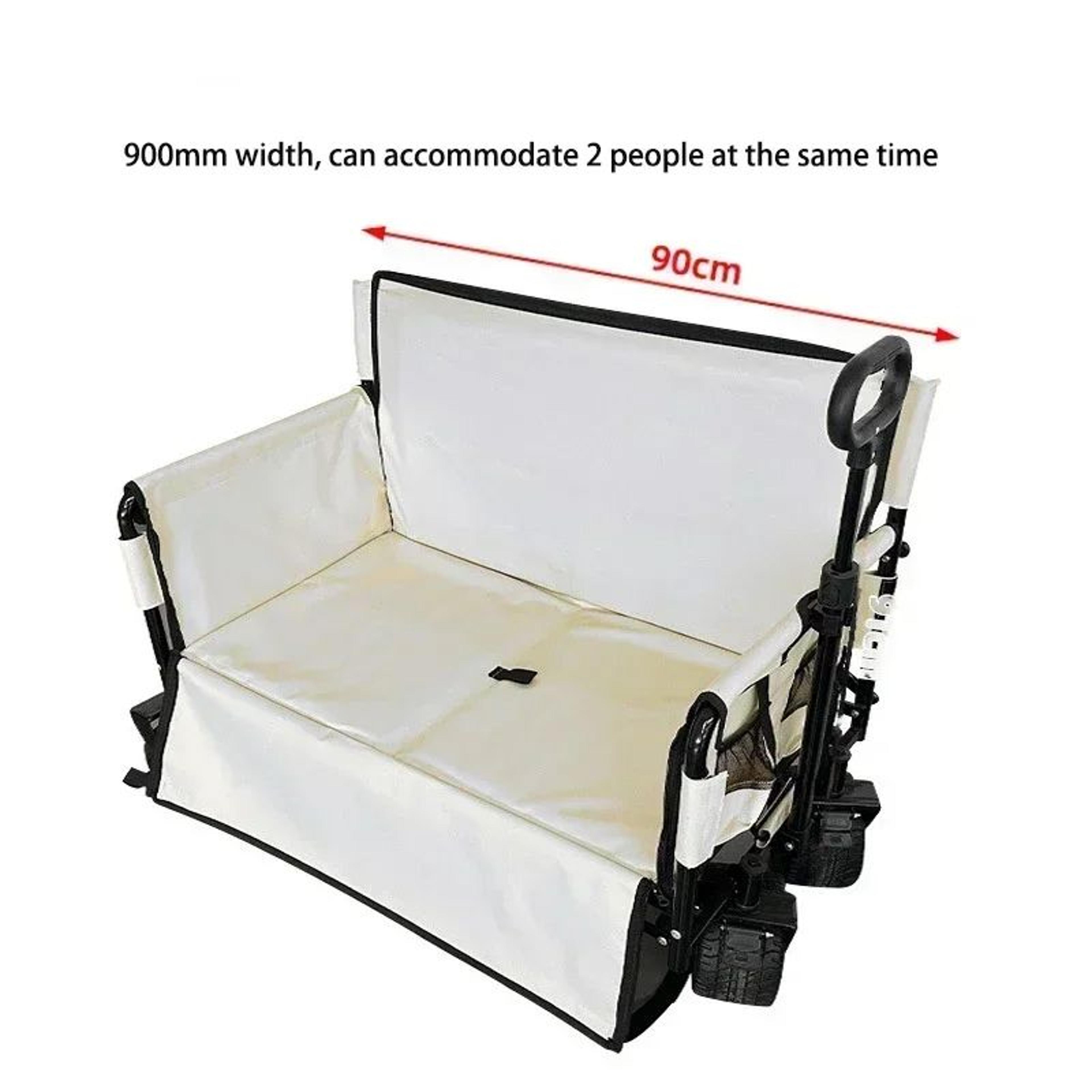 All Terrain Folding Camping Wagon With Convertible Sofa 5