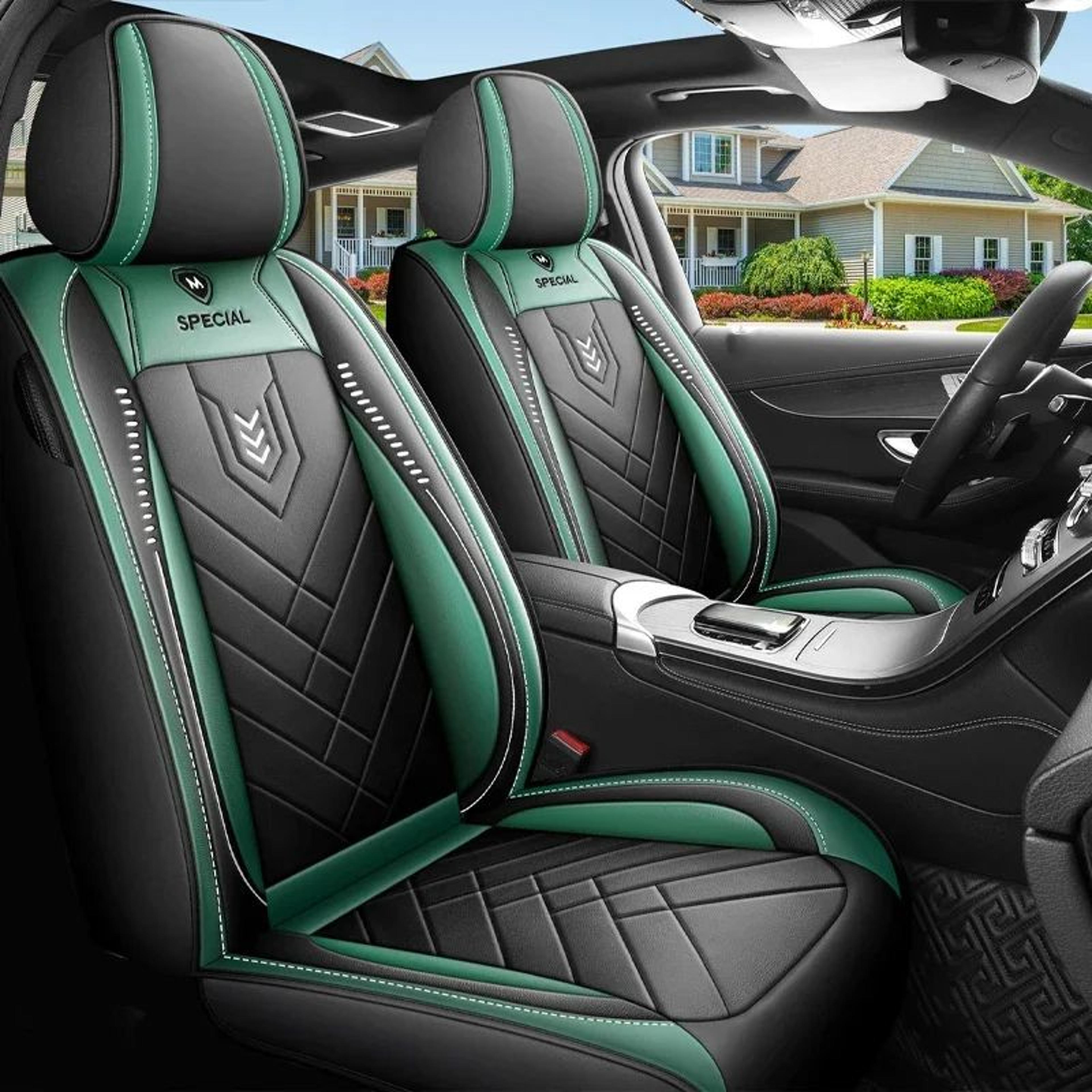 Universal Full Coverage Leather Car Seat Cover 16