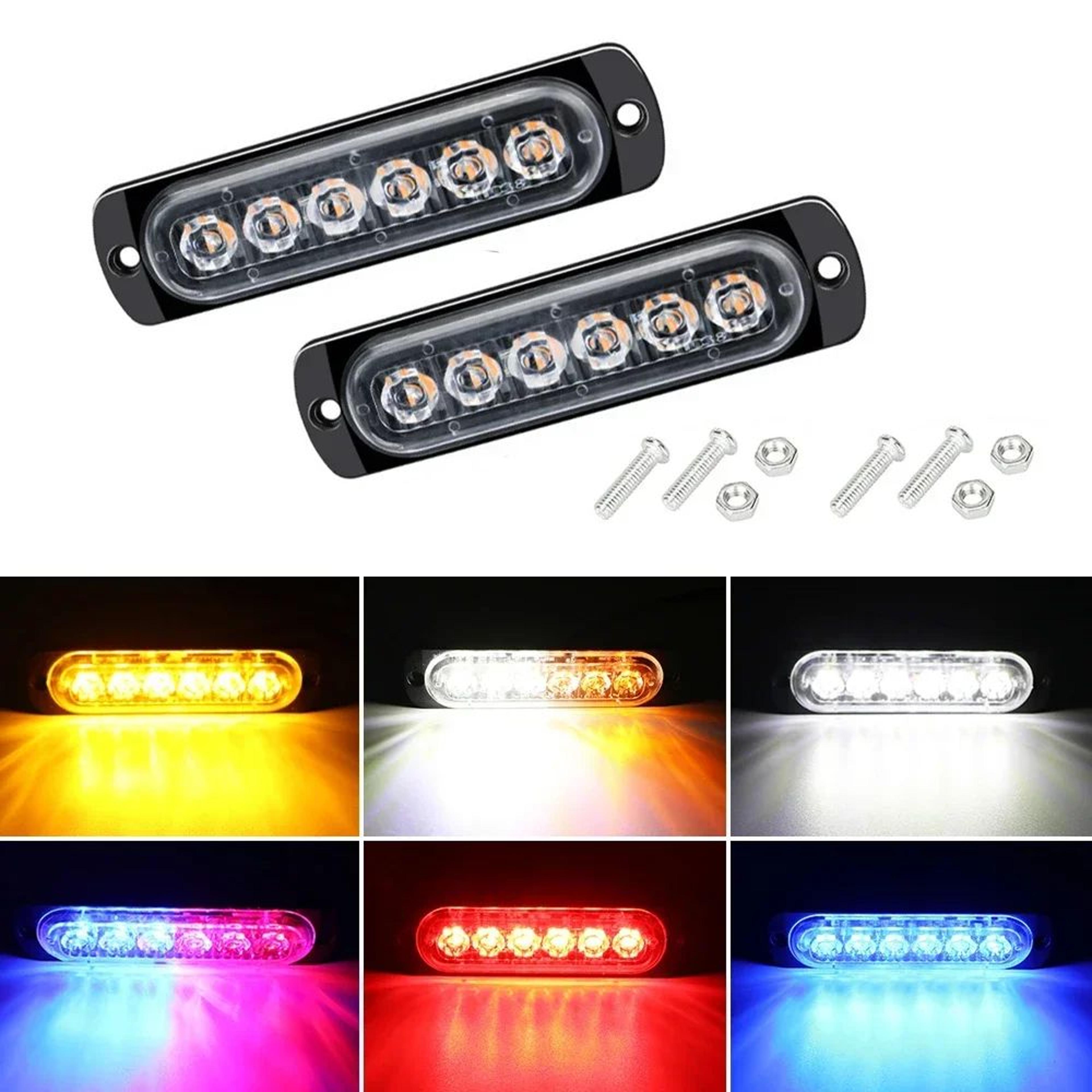 6 LED Truck Grille Side Marker Emergency Strobe Light 1