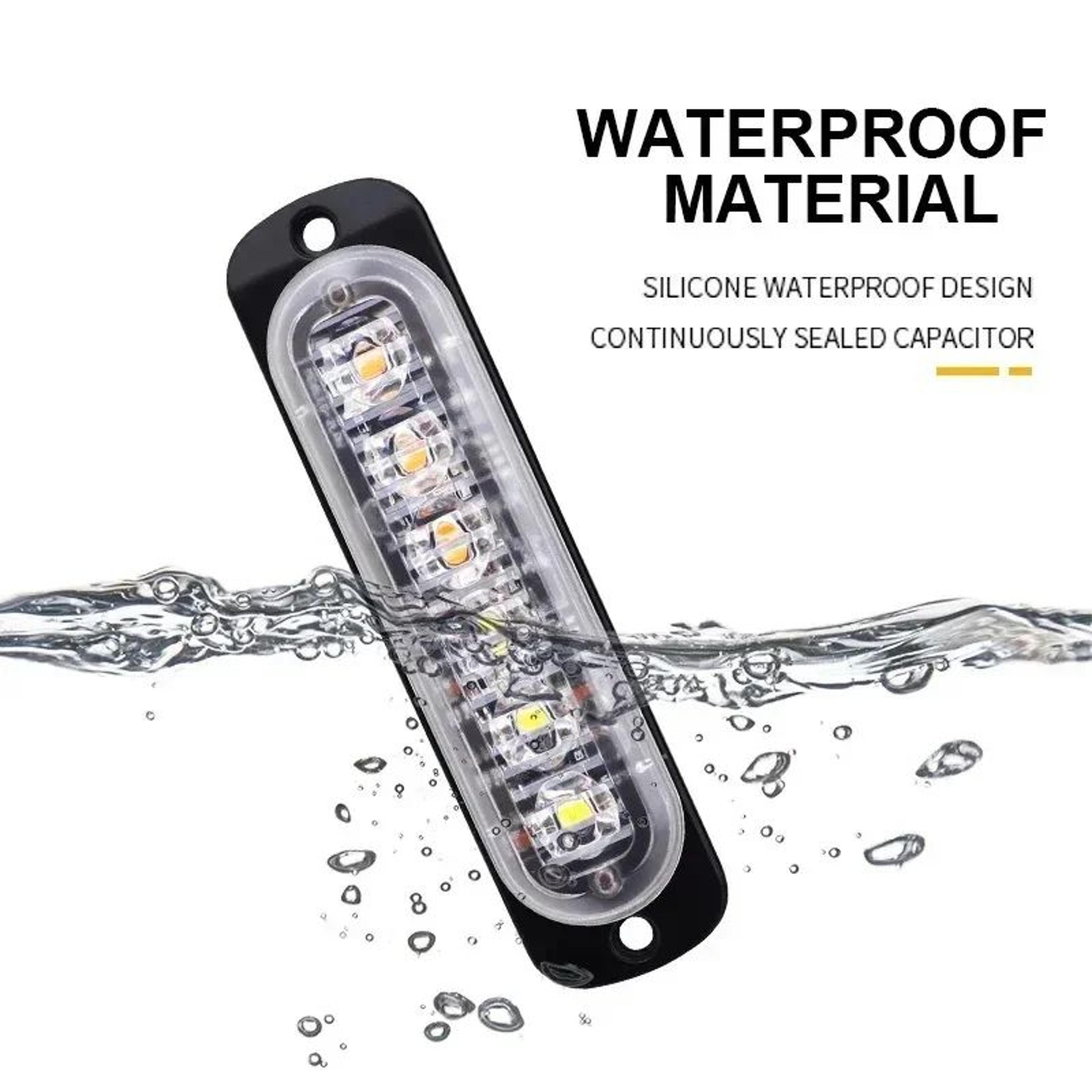 6 LED Truck Grille Side Marker Emergency Strobe Light 2