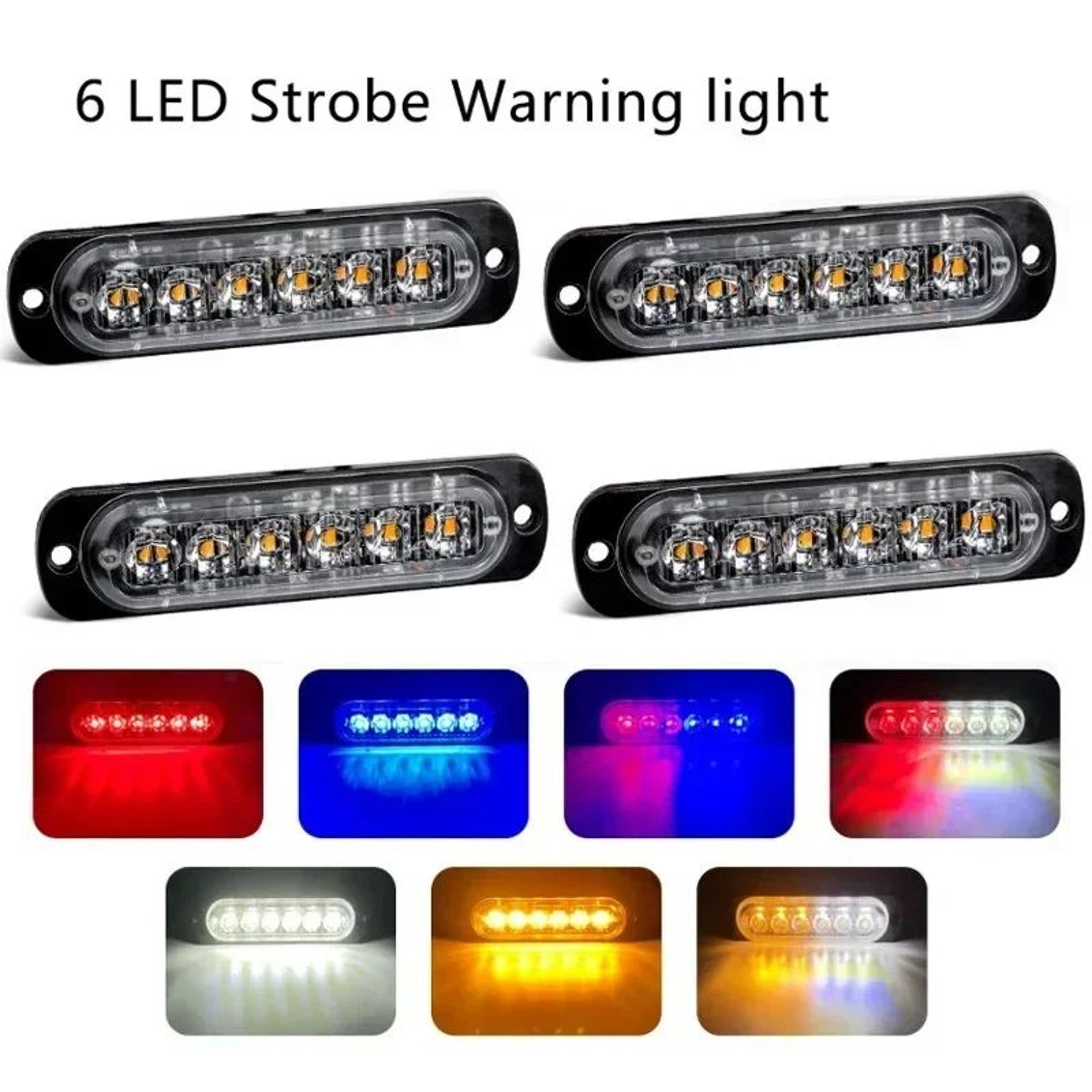 6 LED Truck Grille Side Marker Emergency Strobe Light 3
