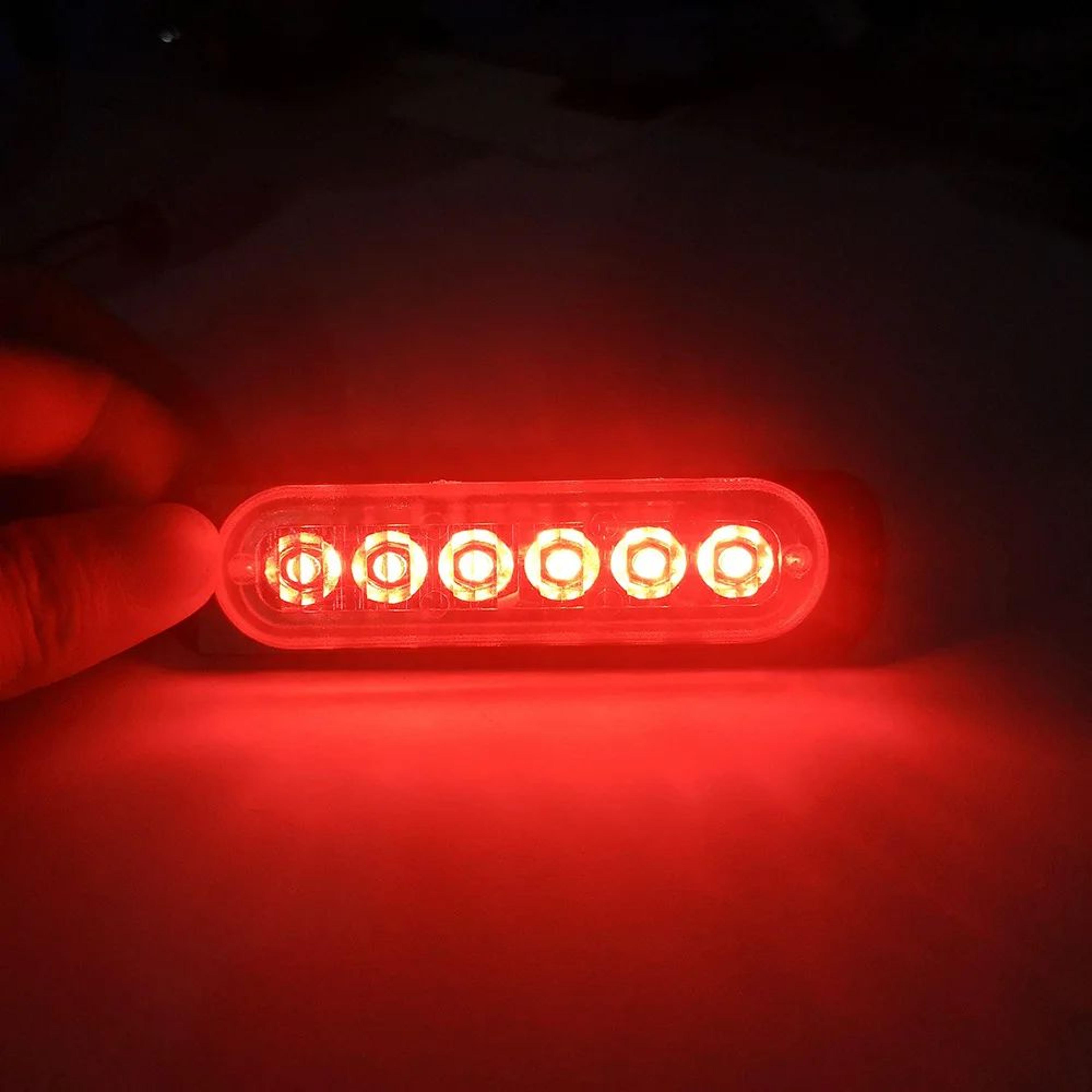 6 LED Truck Grille Side Marker Emergency Strobe Light 8