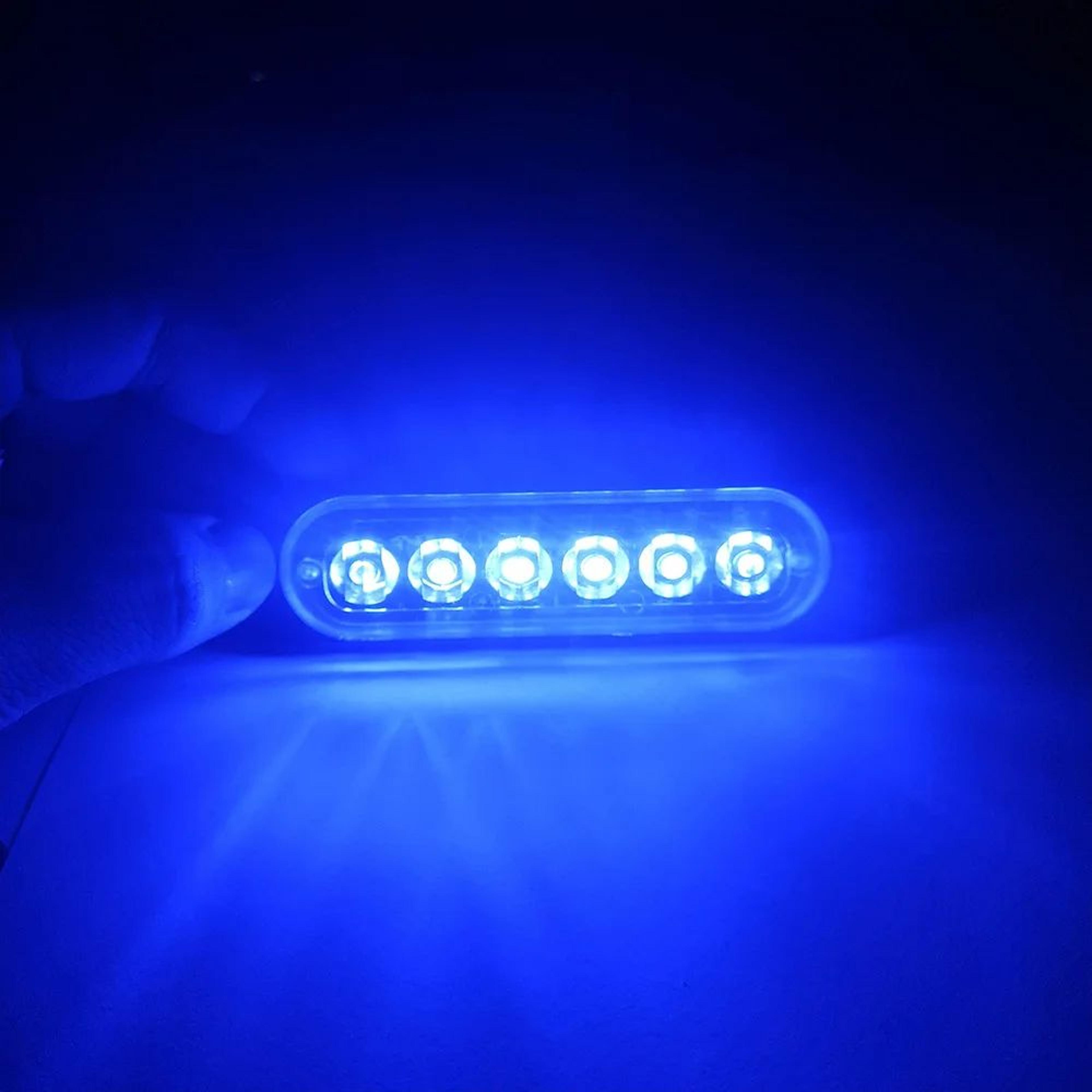 6 LED Truck Grille Side Marker Emergency Strobe Light 9