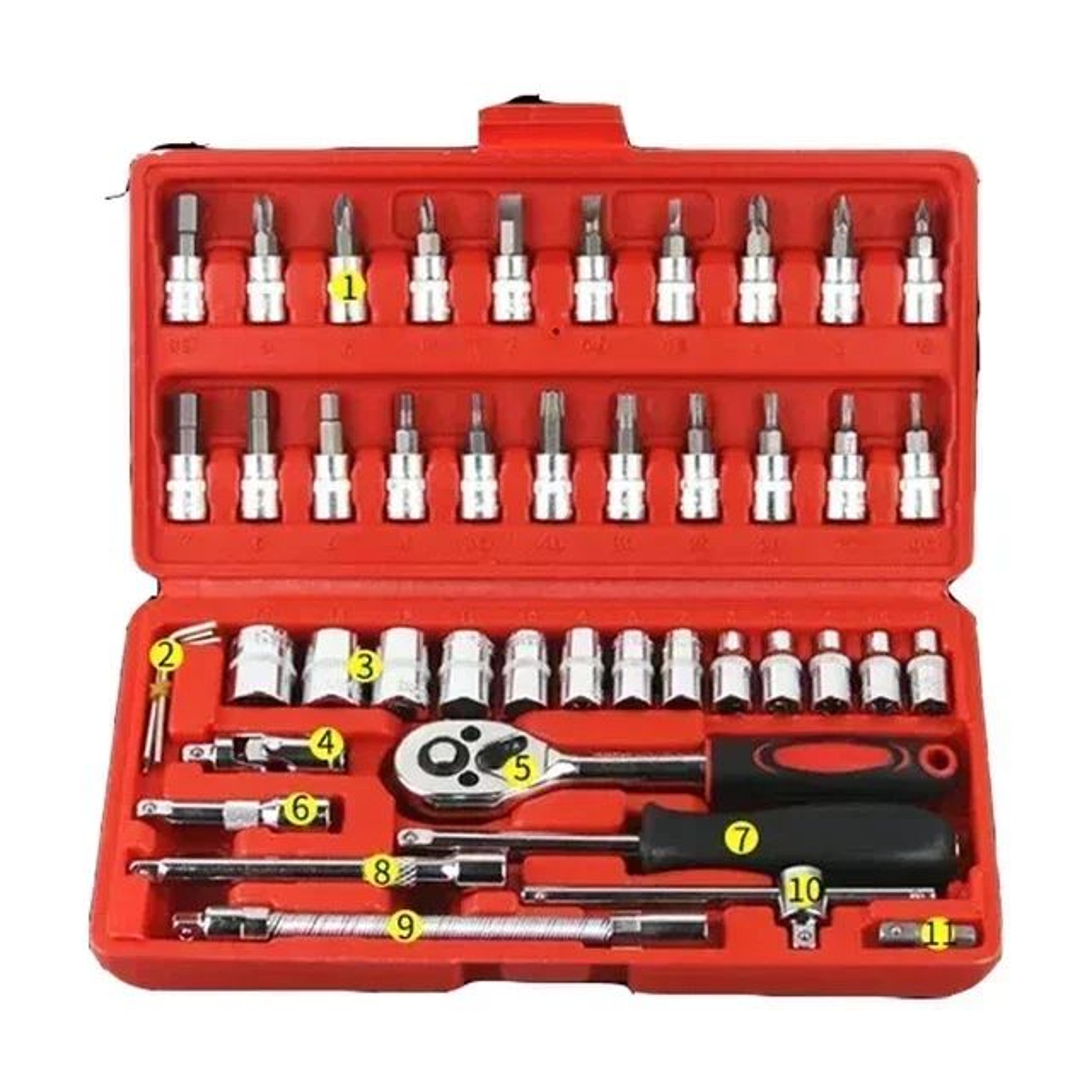 53 Piece Automotive Socket And Repair Tool Set With Carrying Case 7