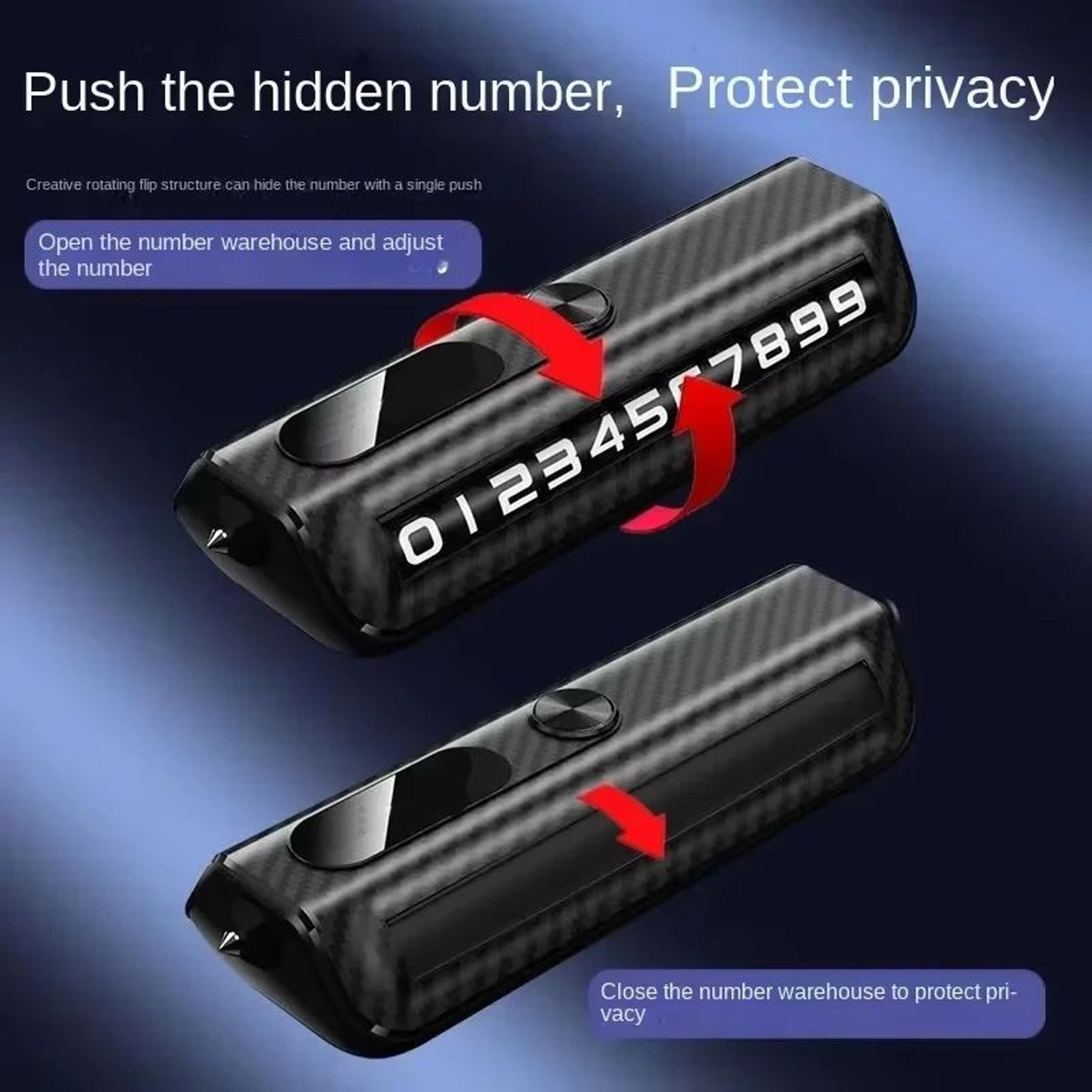 Multifunction Car Parking Phone Number Plate With Window Breaker 3