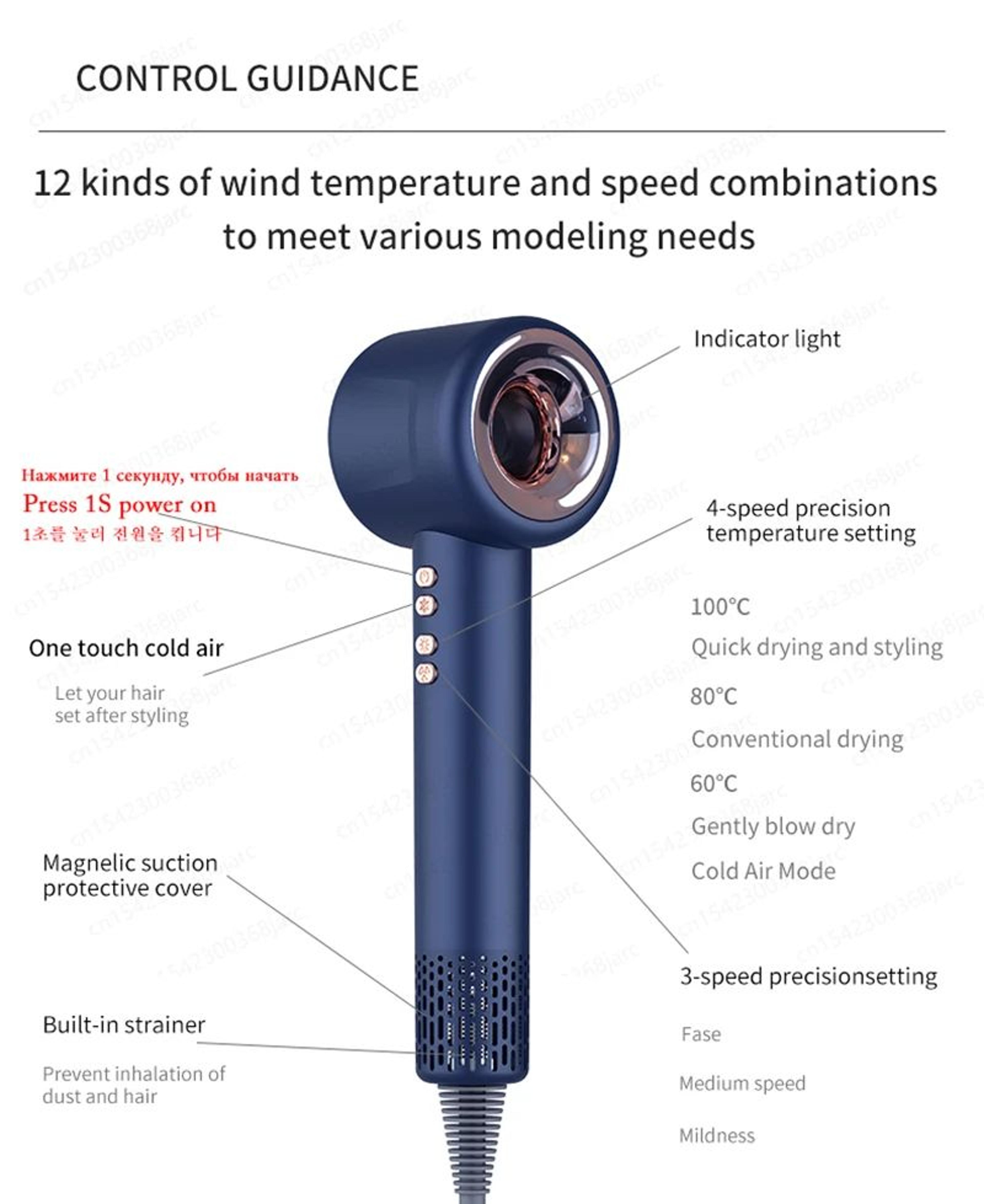 Professional Leafless Ionic Hair Dryer With Quick Dry Technology 10