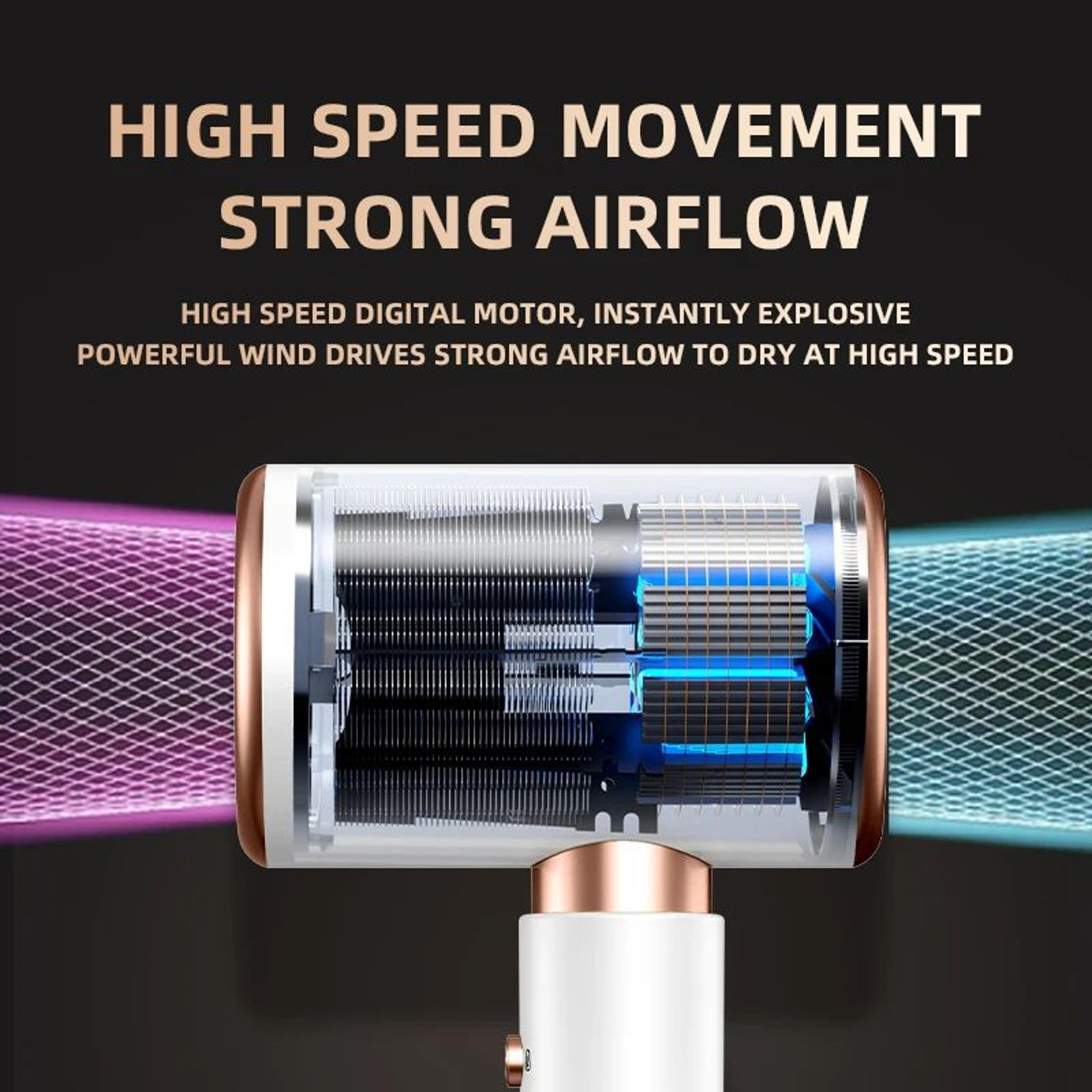 Wall Mounted Ionic Hair Dryer With Hot And Cold Air 5