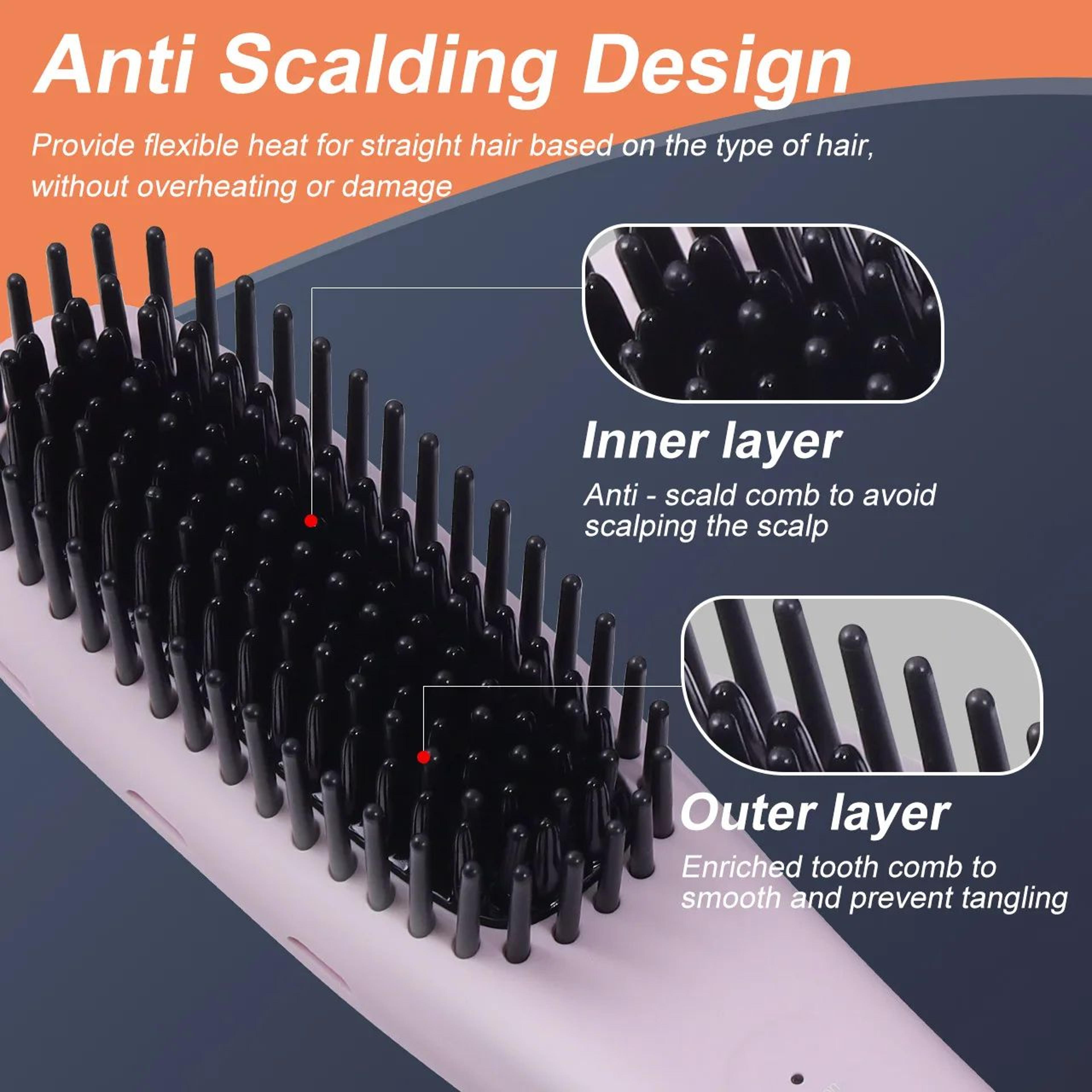 Hatteker Ionic Hair Straightening Comb With Adjustable Heat 1