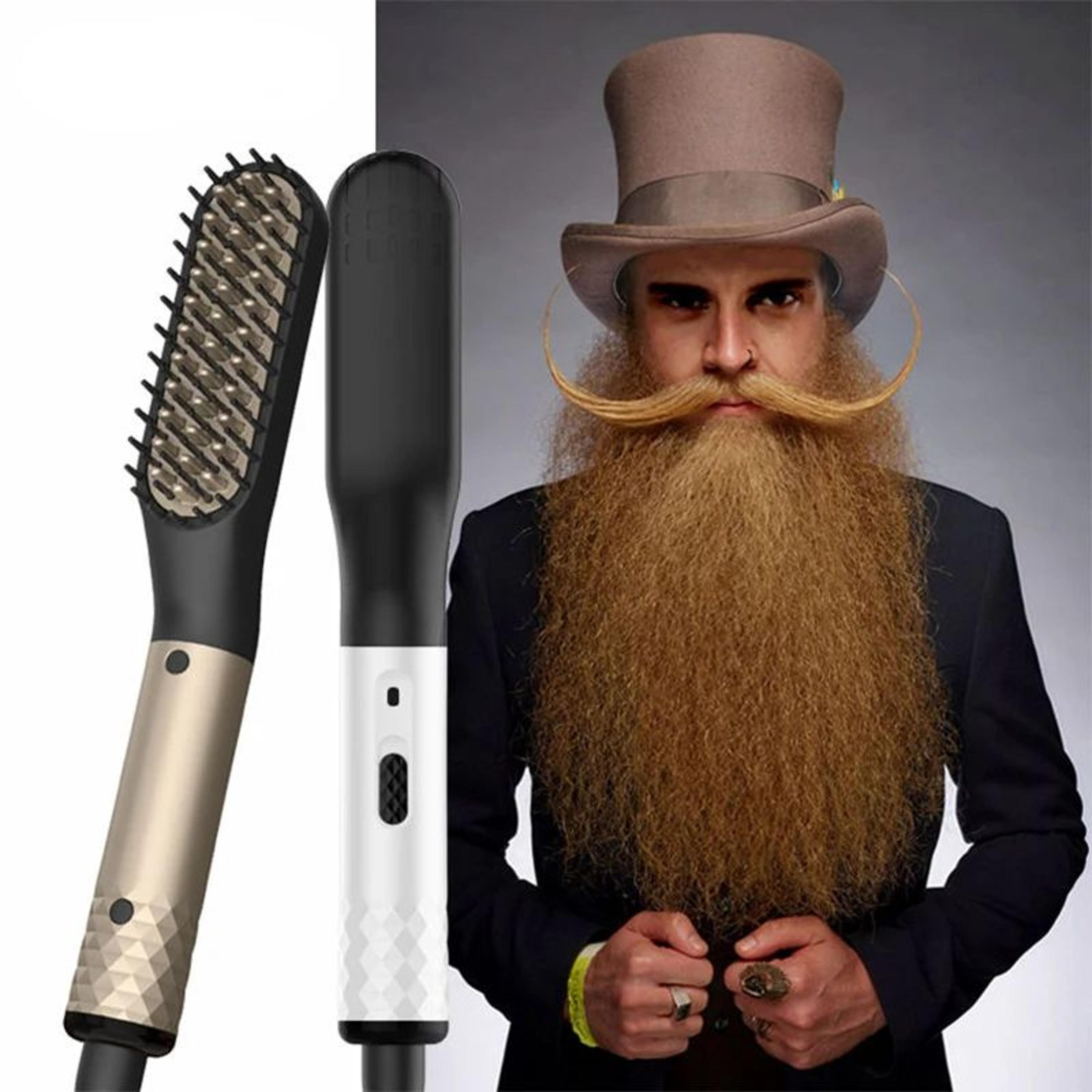 Portable Fast Heating Beard Straightener Brush For Men 0