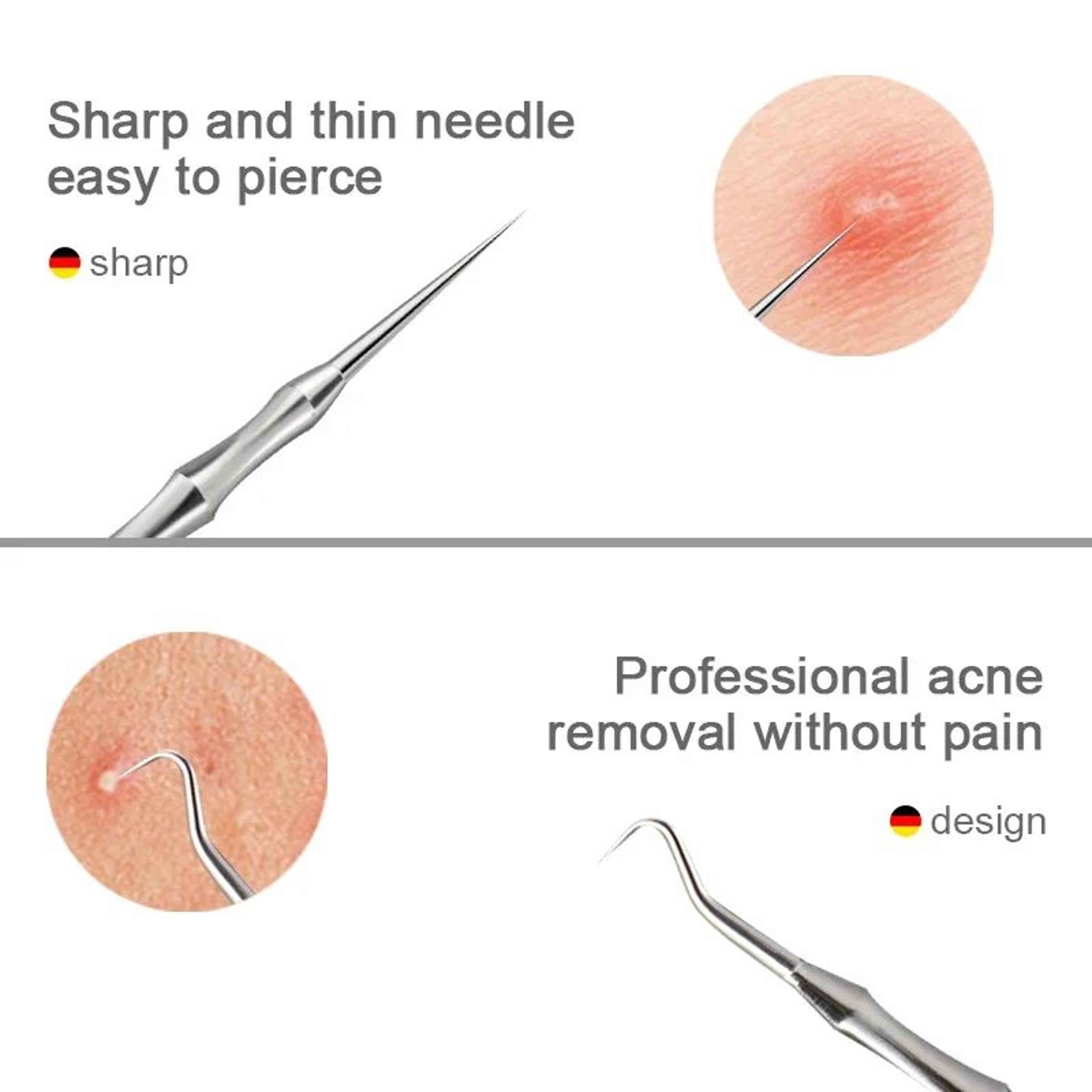 Stainless Steel Blackhead Remover Acne Extractor Tool 3