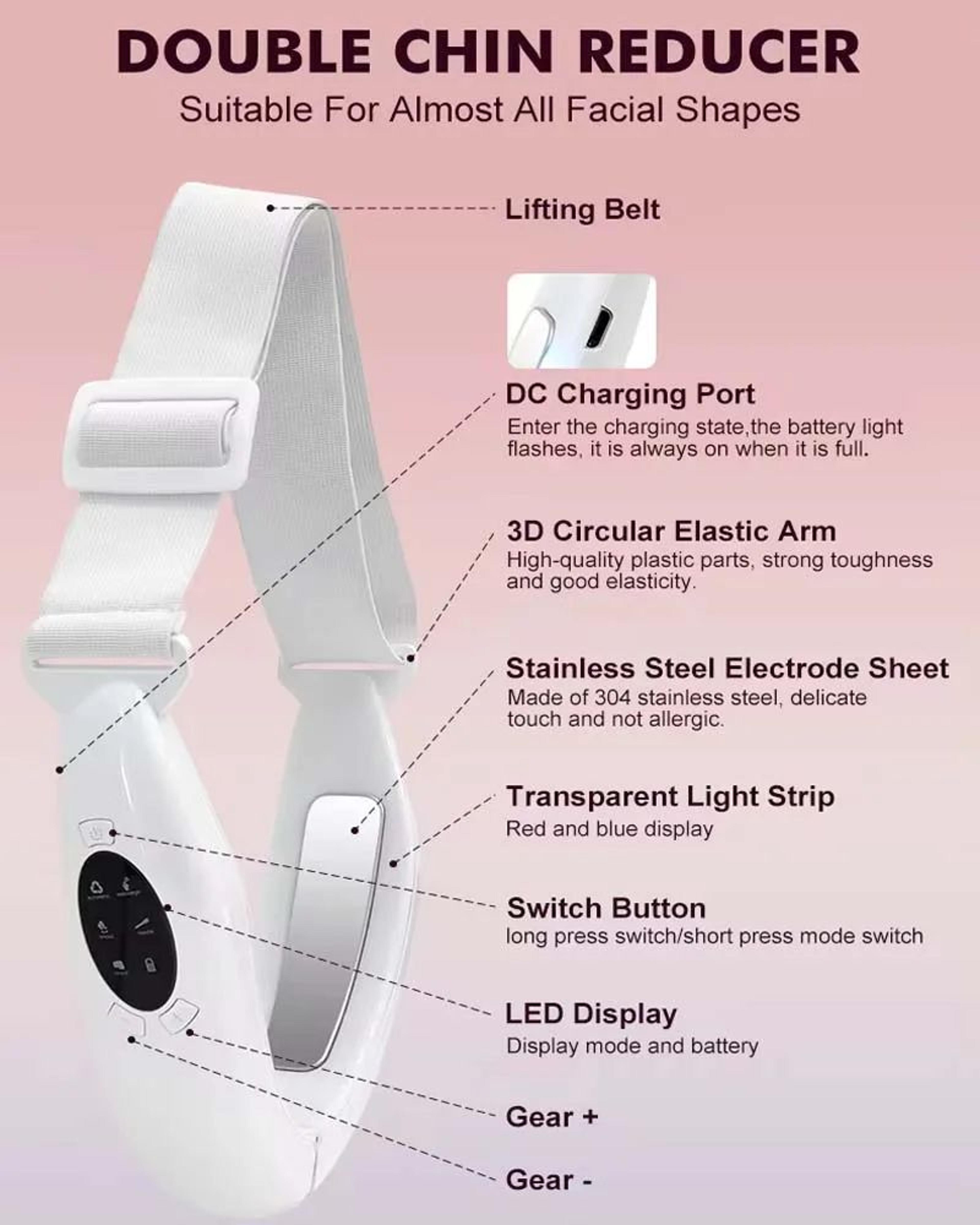 LED Photon V Face Lifting Device Facial Massager Belt 8
