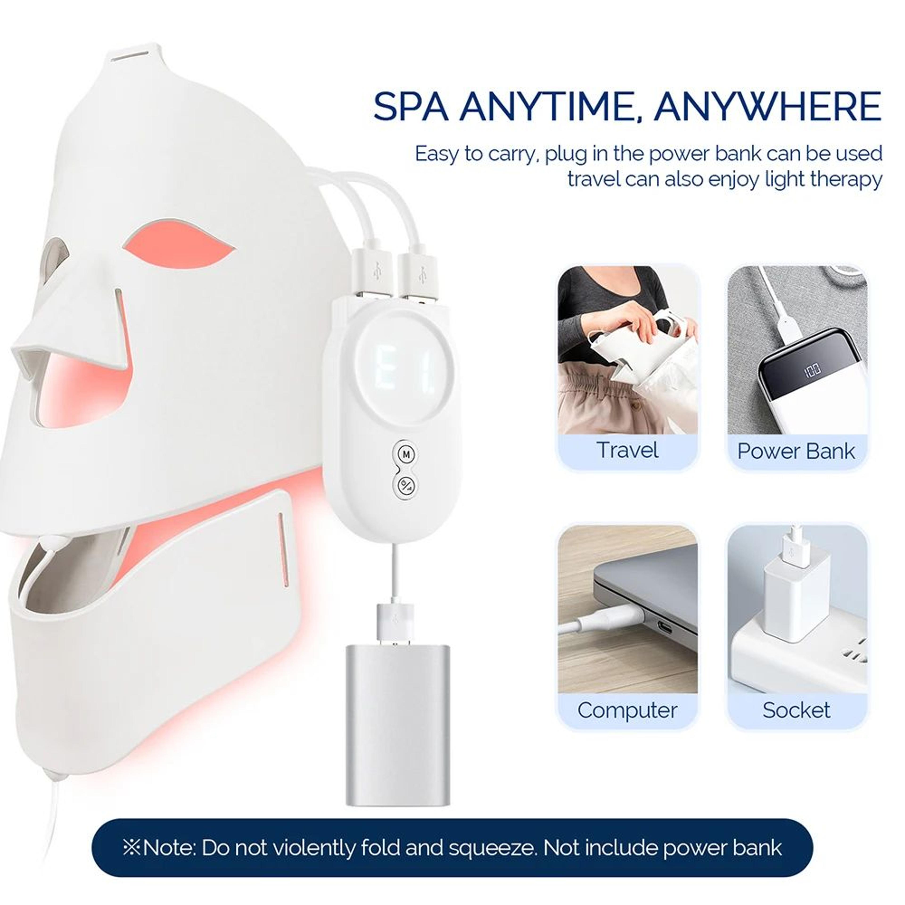 7 Color LED Silicone Face Mask Wireless Light Therapy Device 5