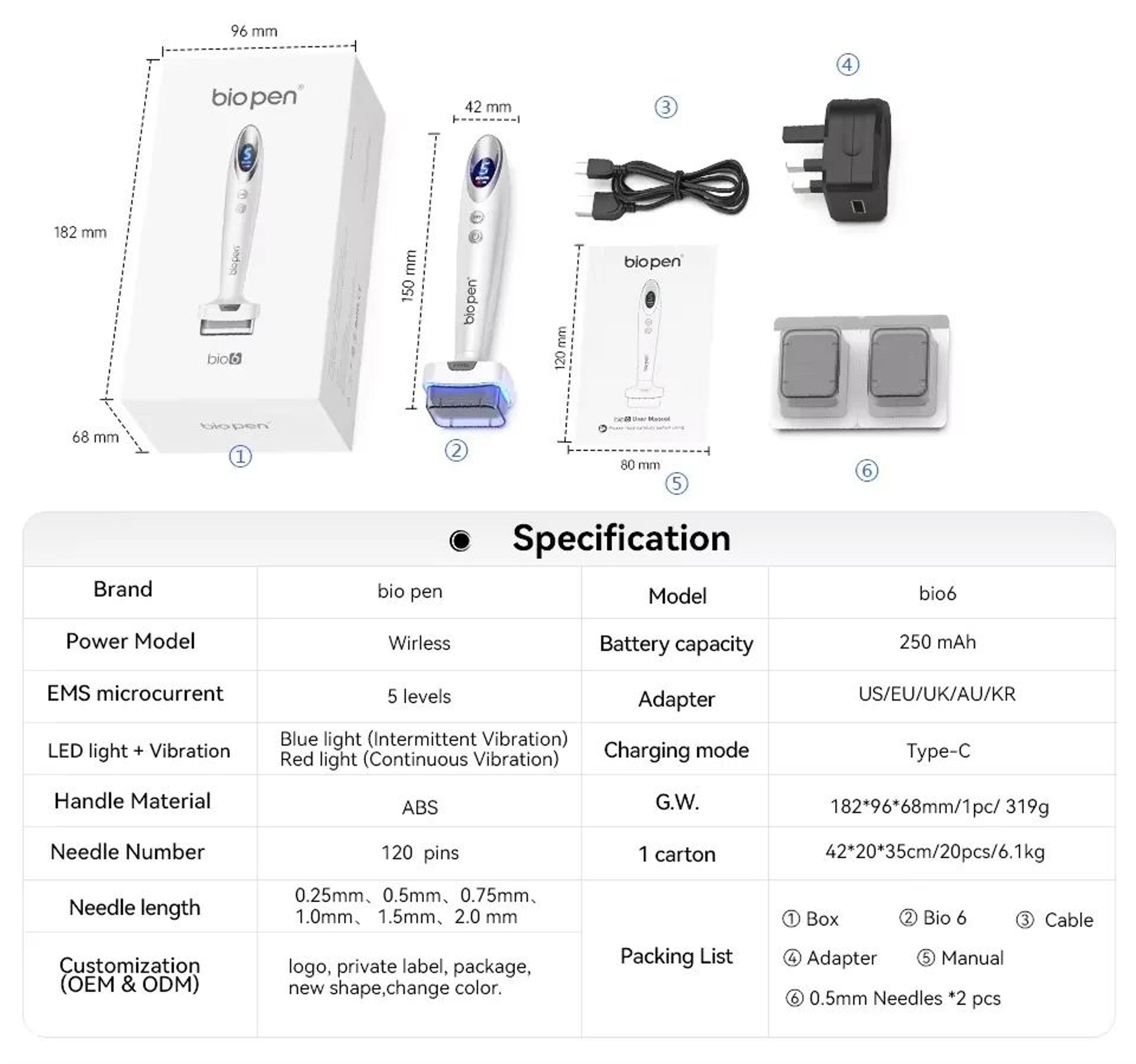 Electric Bio6 Microneedling Derma Stamp Device 5