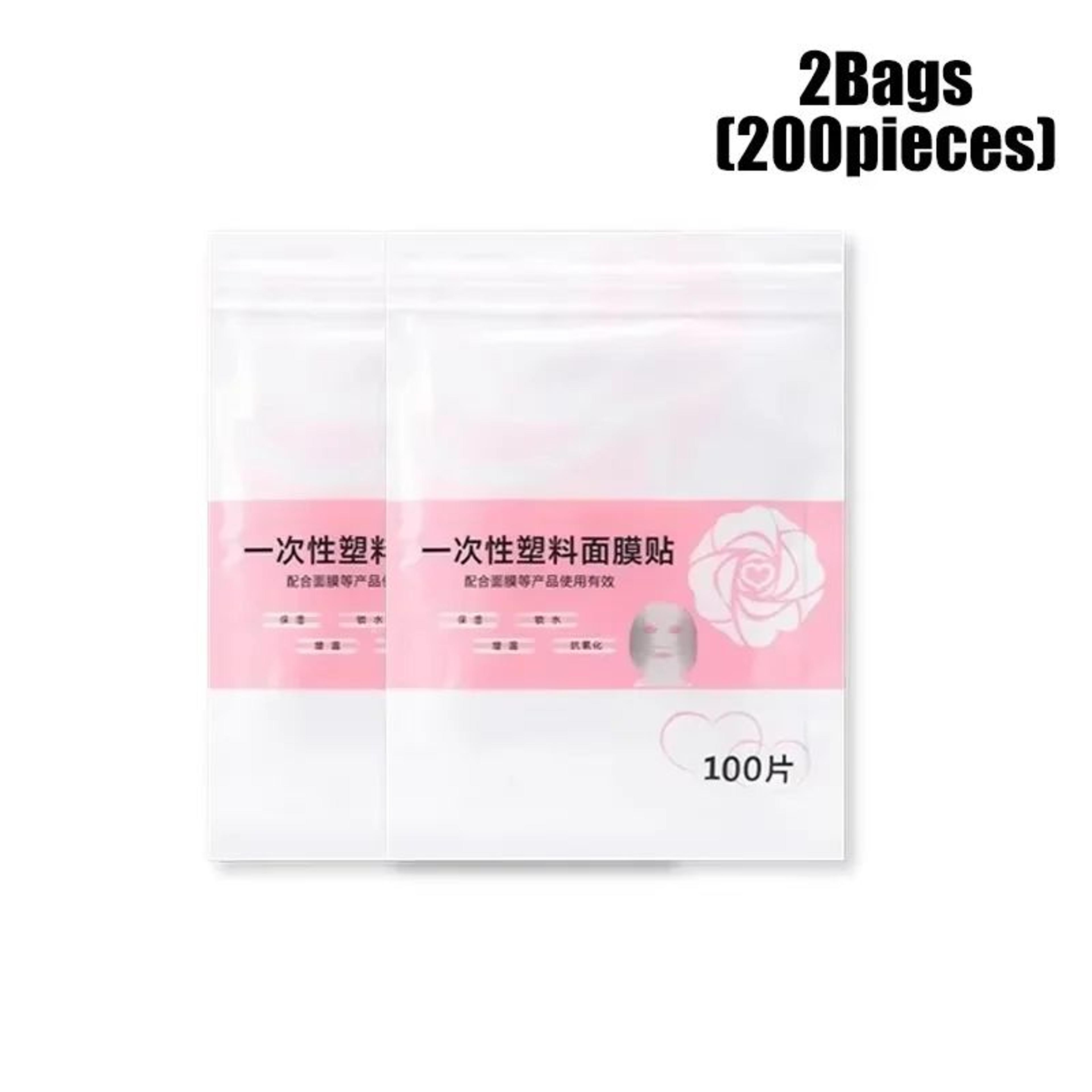 Disposable Plastic Facial Mask Wrap Sheets 100 Or 500 Pieces 7