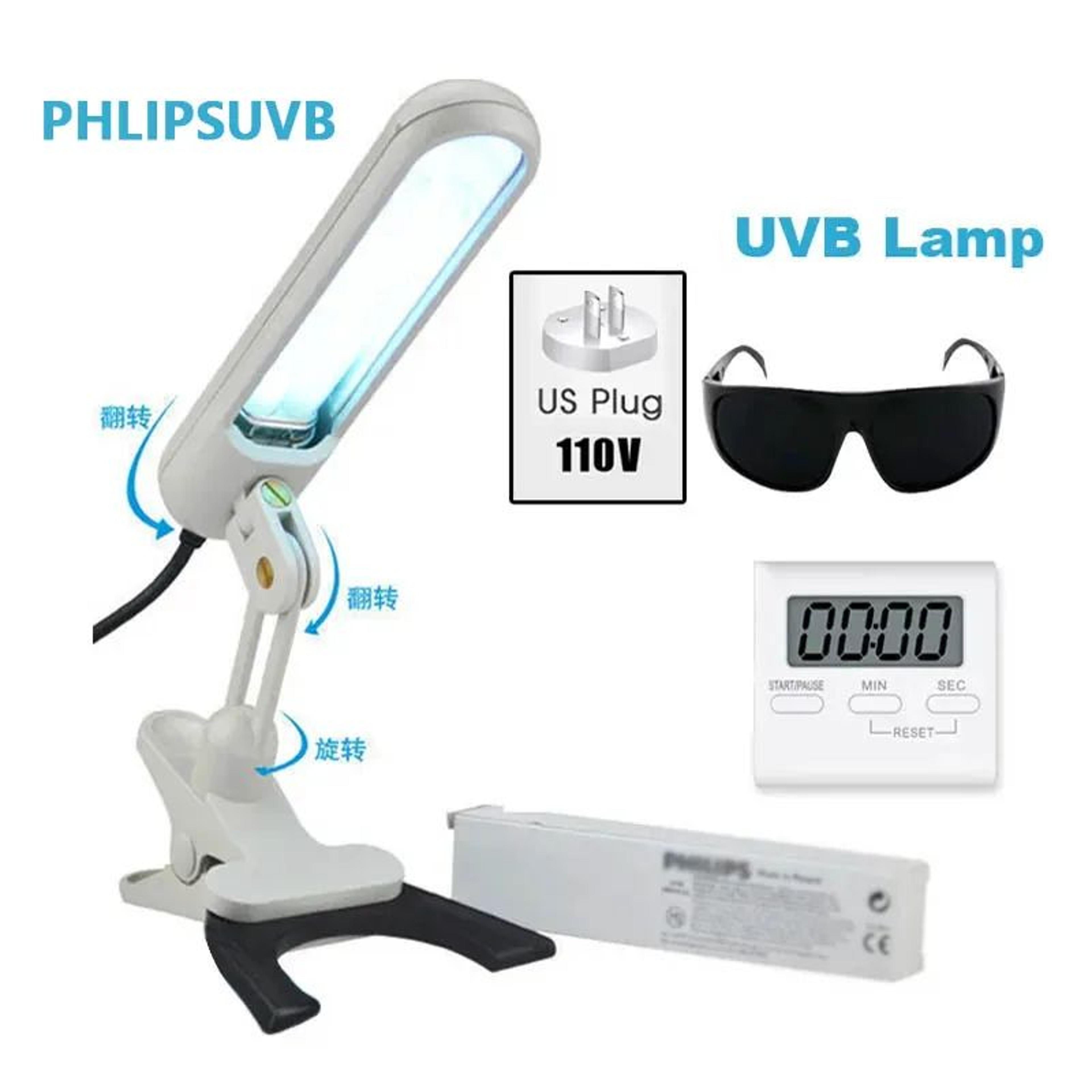 311nm UVB Light Therapy Lamp With Protective Goggles 8