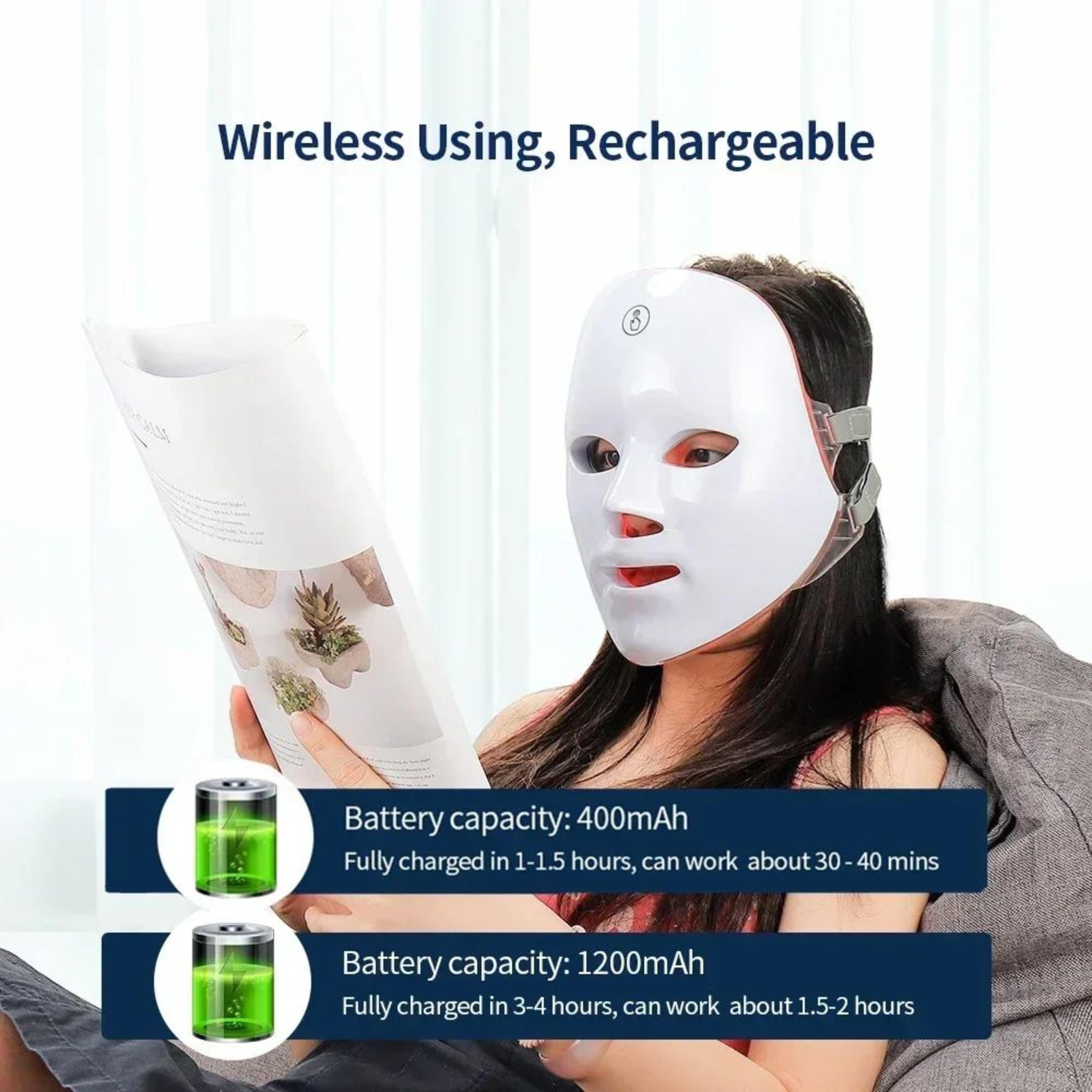 7 Color LED Face And Neck Light Therapy Mask 3