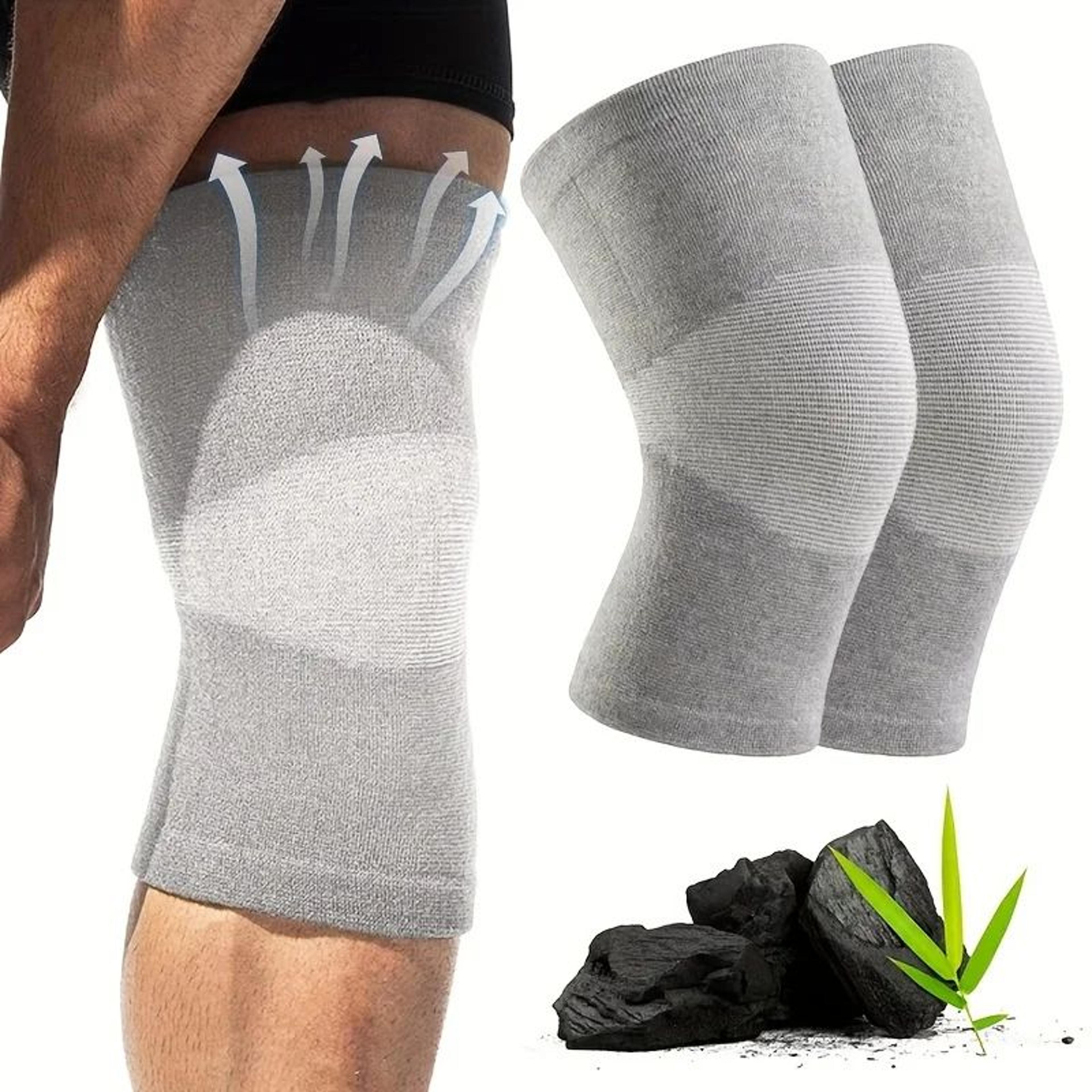 2 pack elastic knee support sleeves for sports