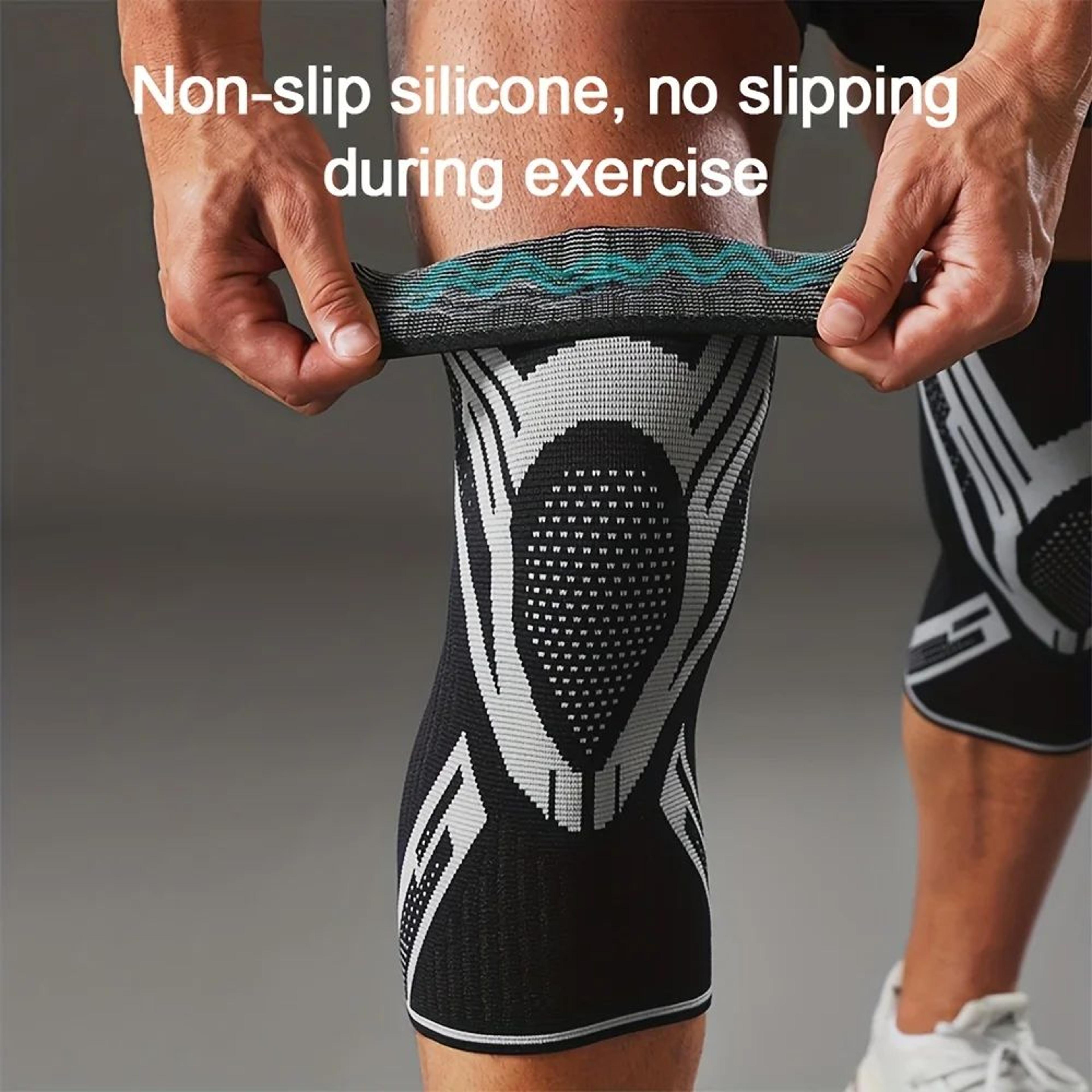 Compression Knee Support Sleeve With Spring Stabilizers 2
