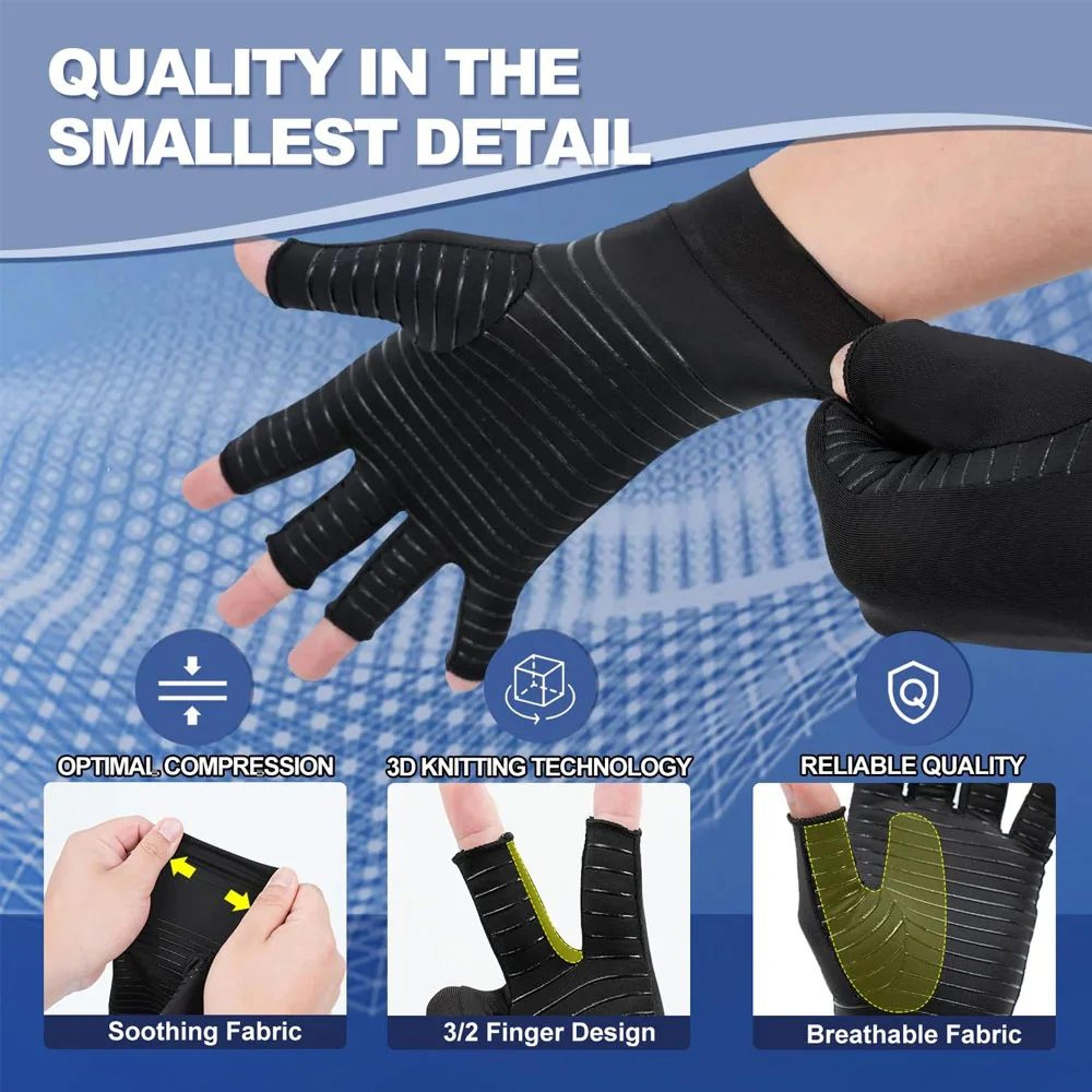 Copper Compression Arthritis Gloves For Hand Support 3