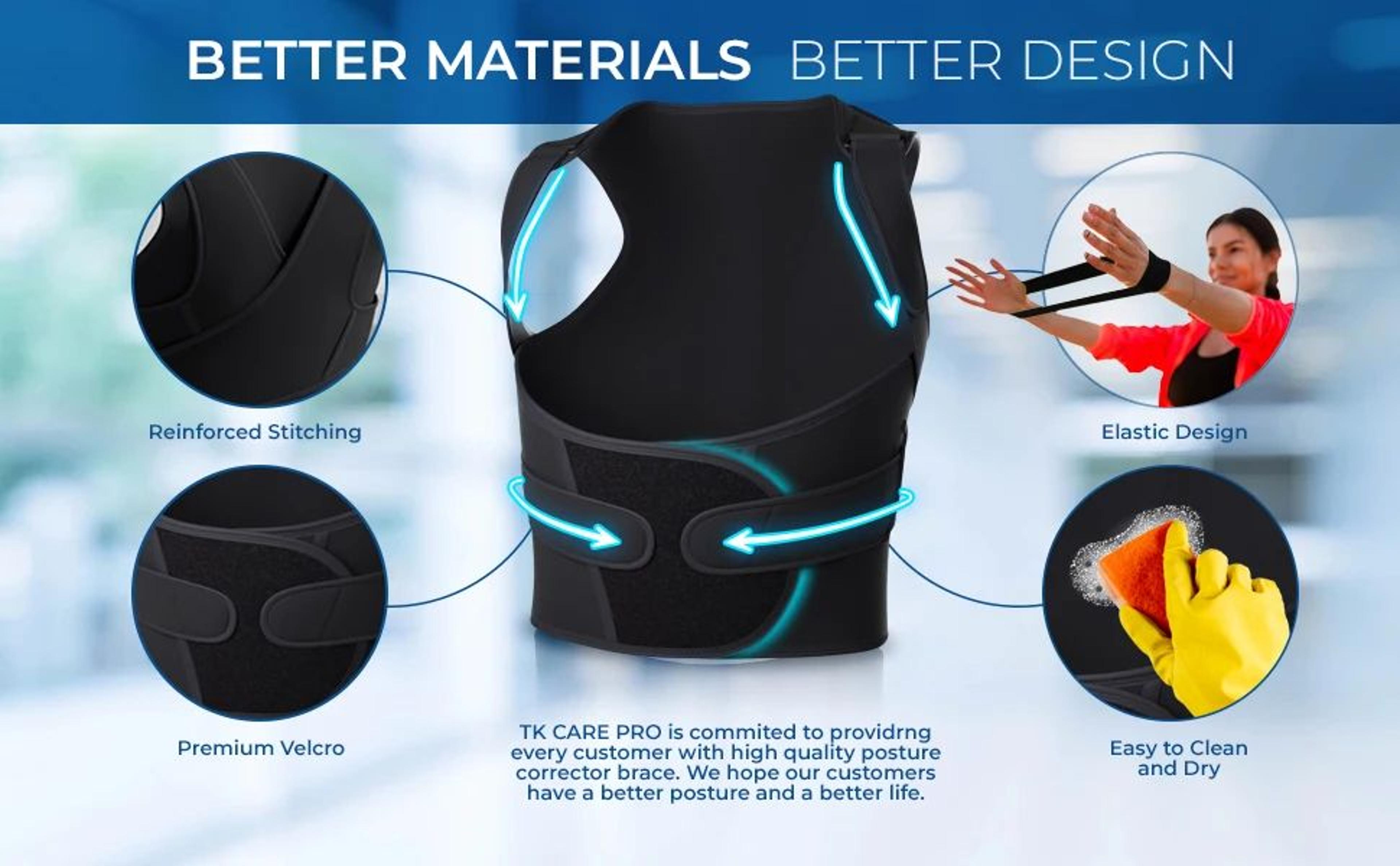 Full Back Posture Corrector Brace With Adjustable Support 5