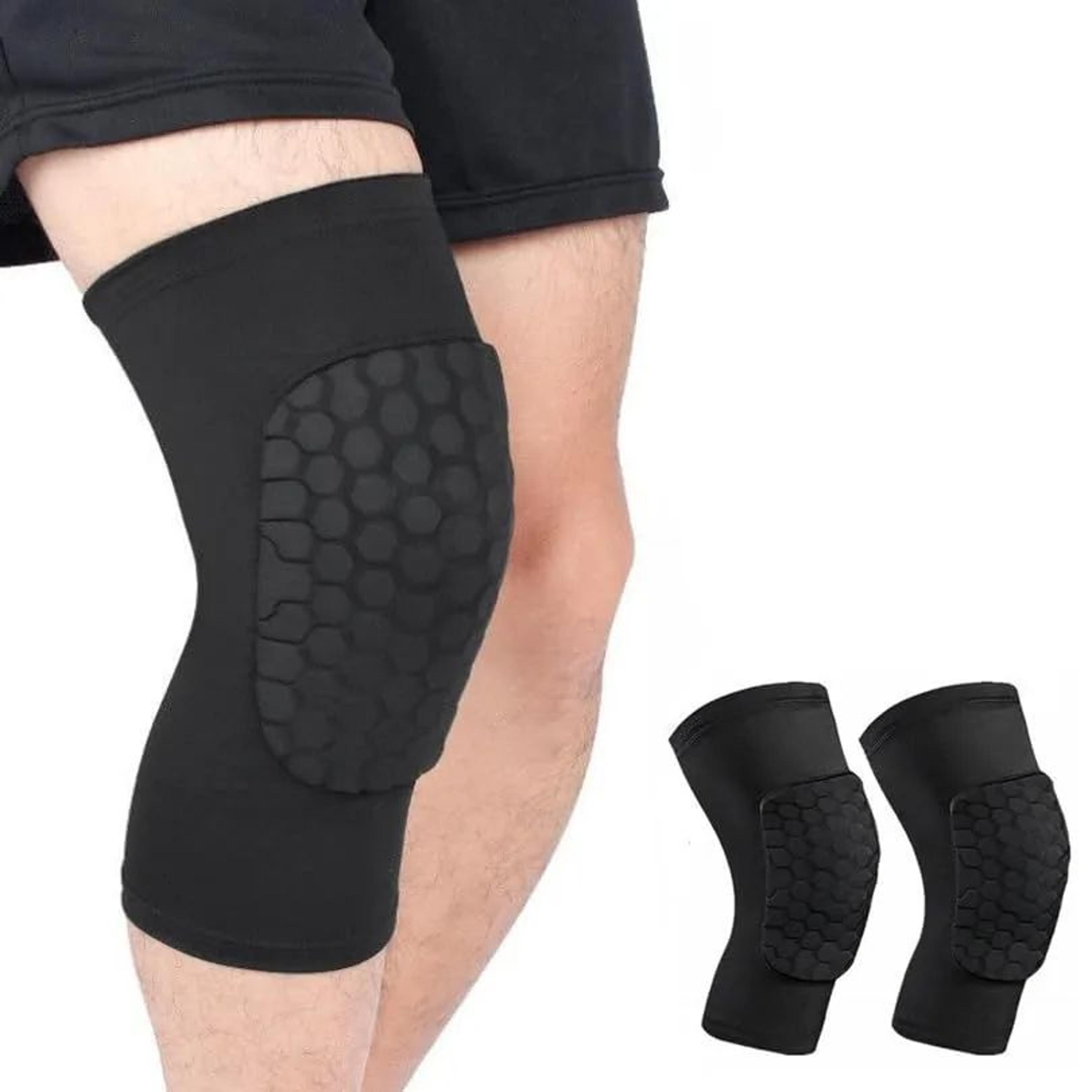 honeycomb knee compression sleeve with protective padding