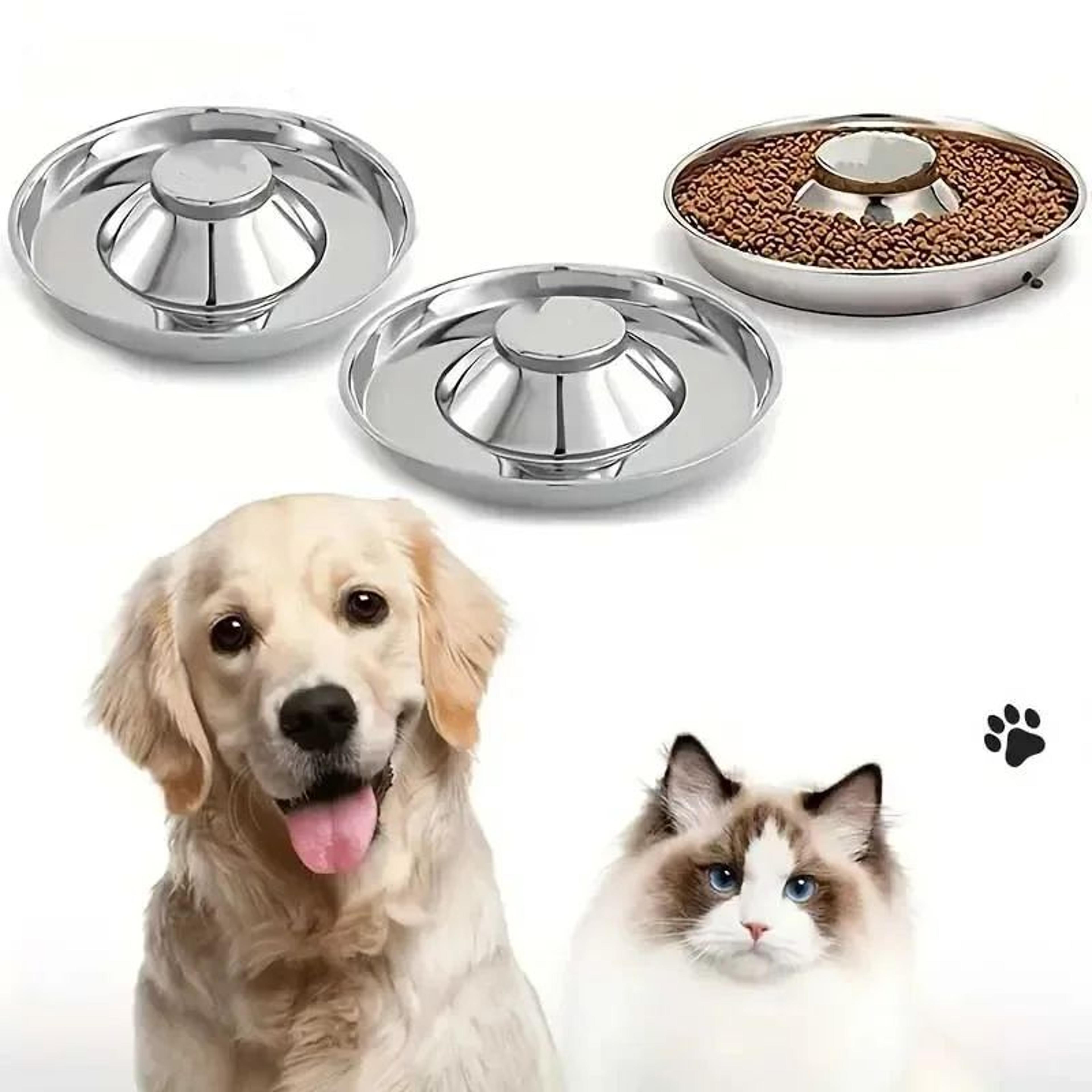 stainless steel slow feeder bowl for dogs and puppies