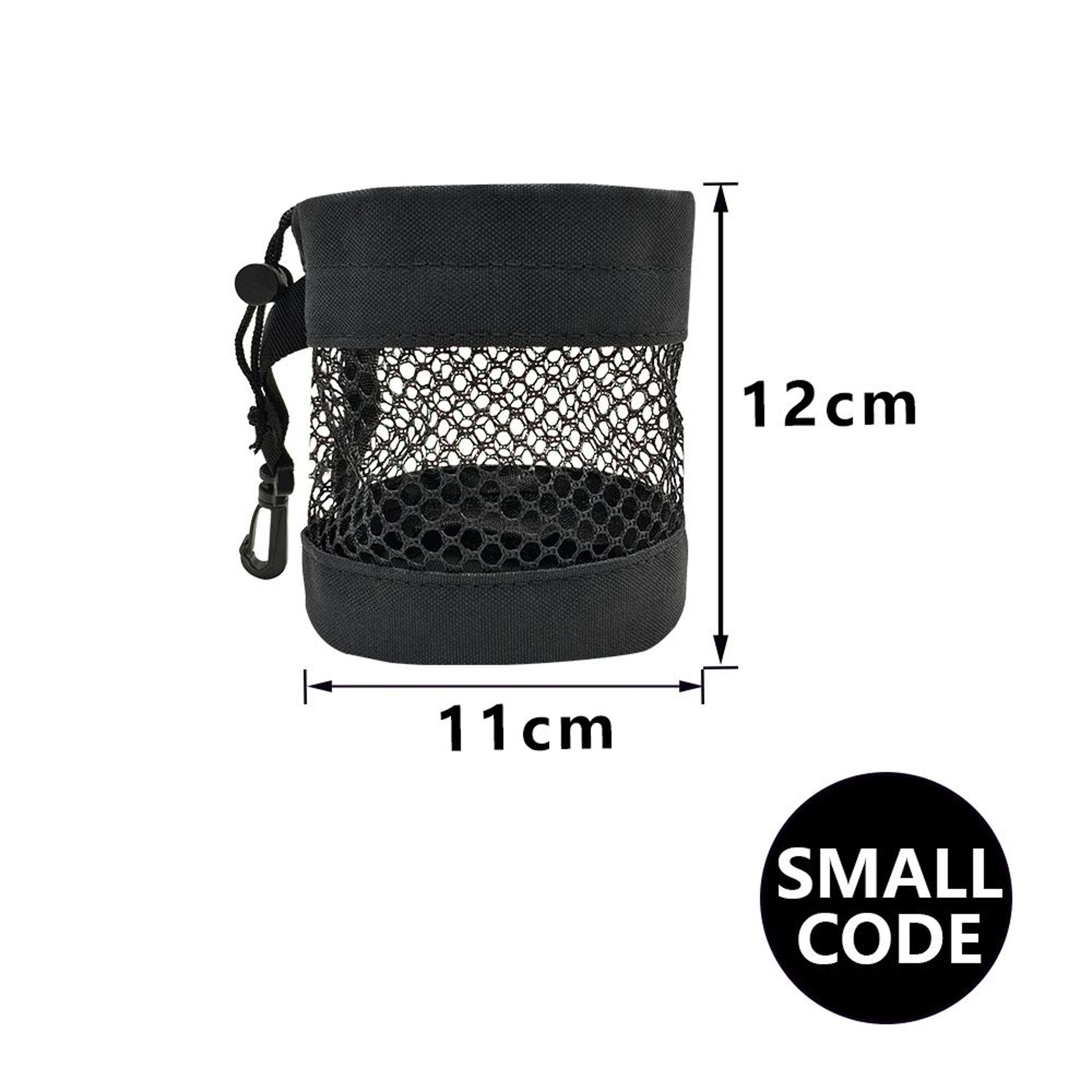 Golf Ball Pouch With Clip Mesh Nylon Storage Bag 6