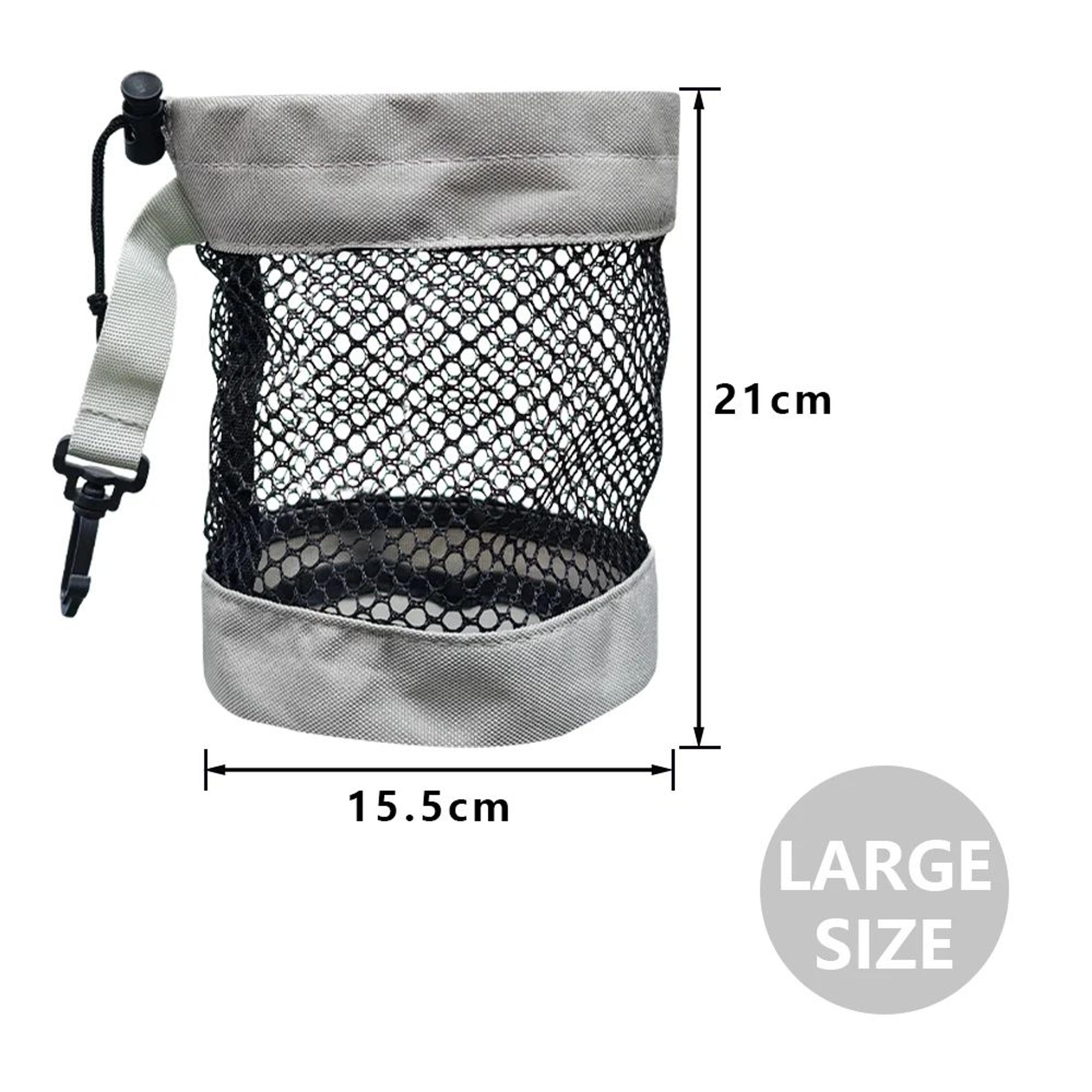 Golf Ball Pouch With Clip Mesh Nylon Storage Bag 14