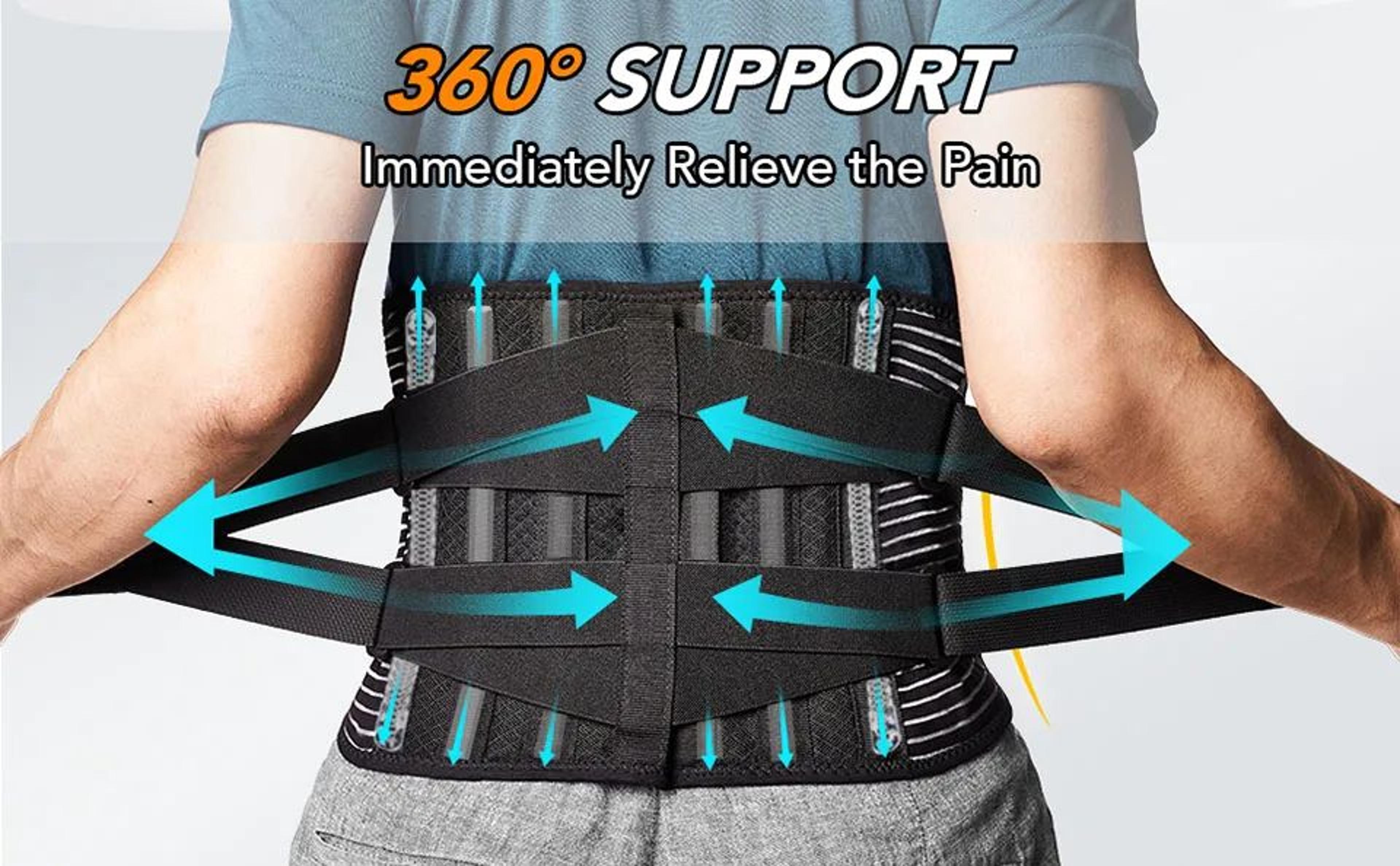 AOLIKES Lower Back Brace With 6 Support Stays 11