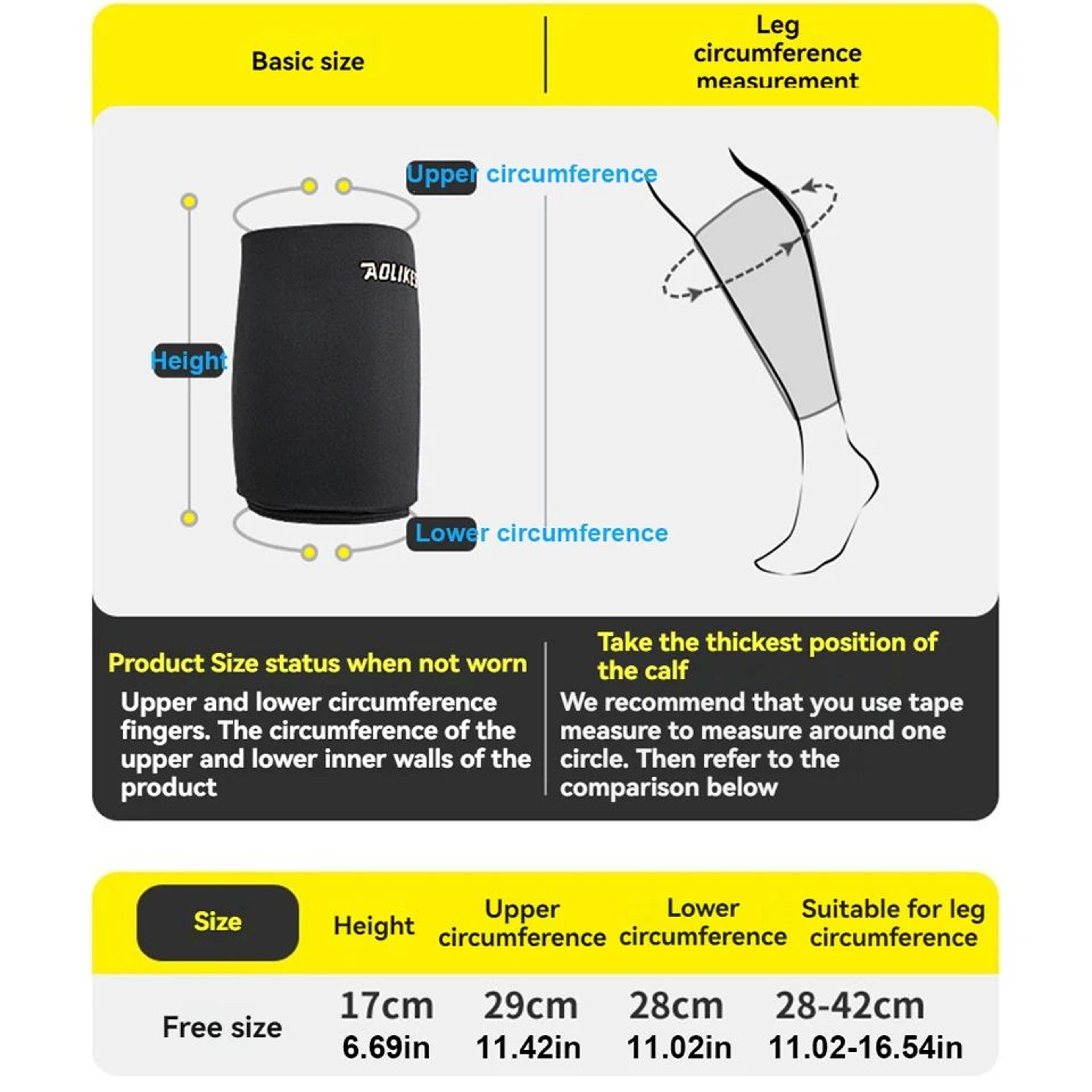 AOLIKES Shin Compression Sleeve Hot And Cold Therapy Wrap 1