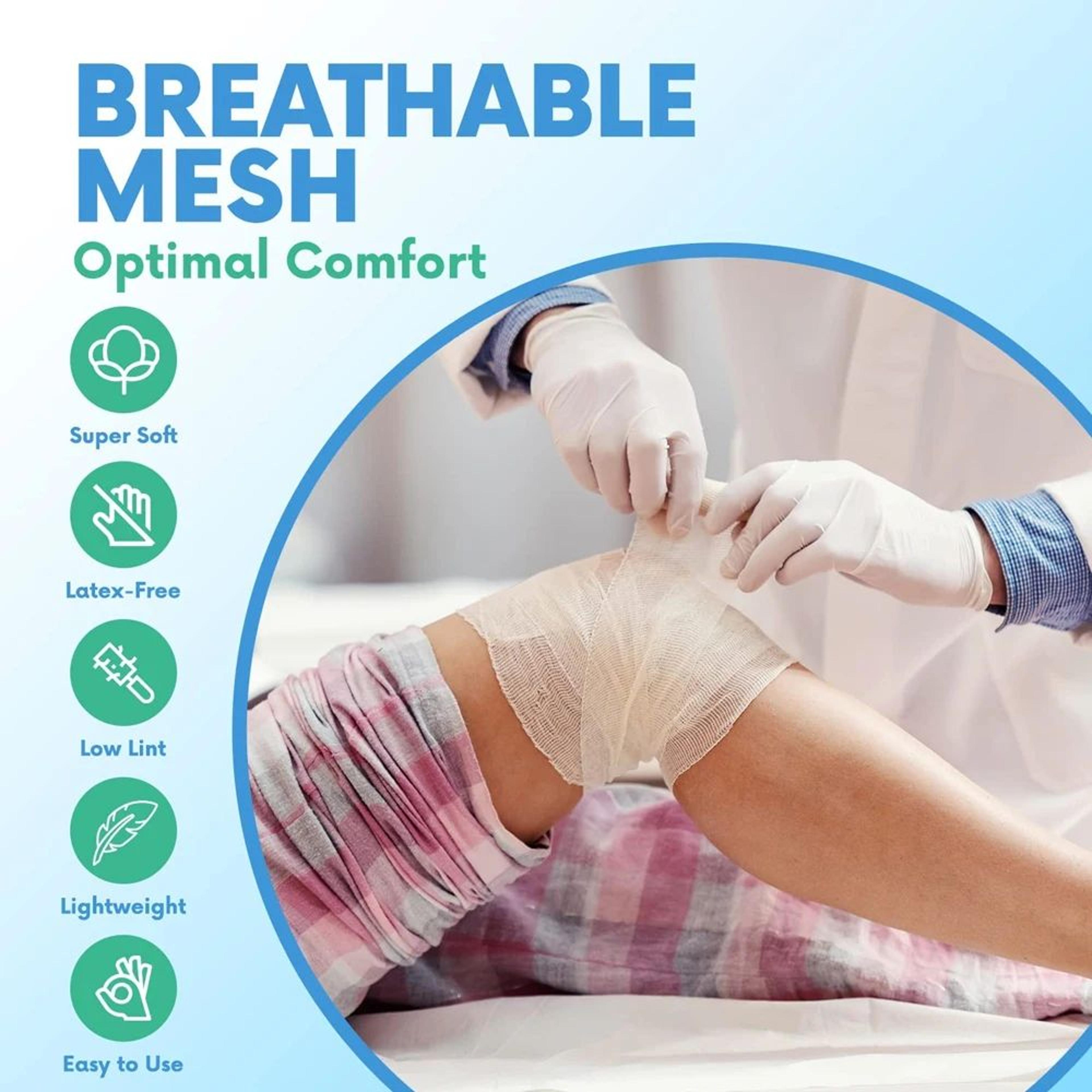 4 Rolls Premium Stretch Gauze Bandage Soft Breathable Wound Dressing Wrap 1