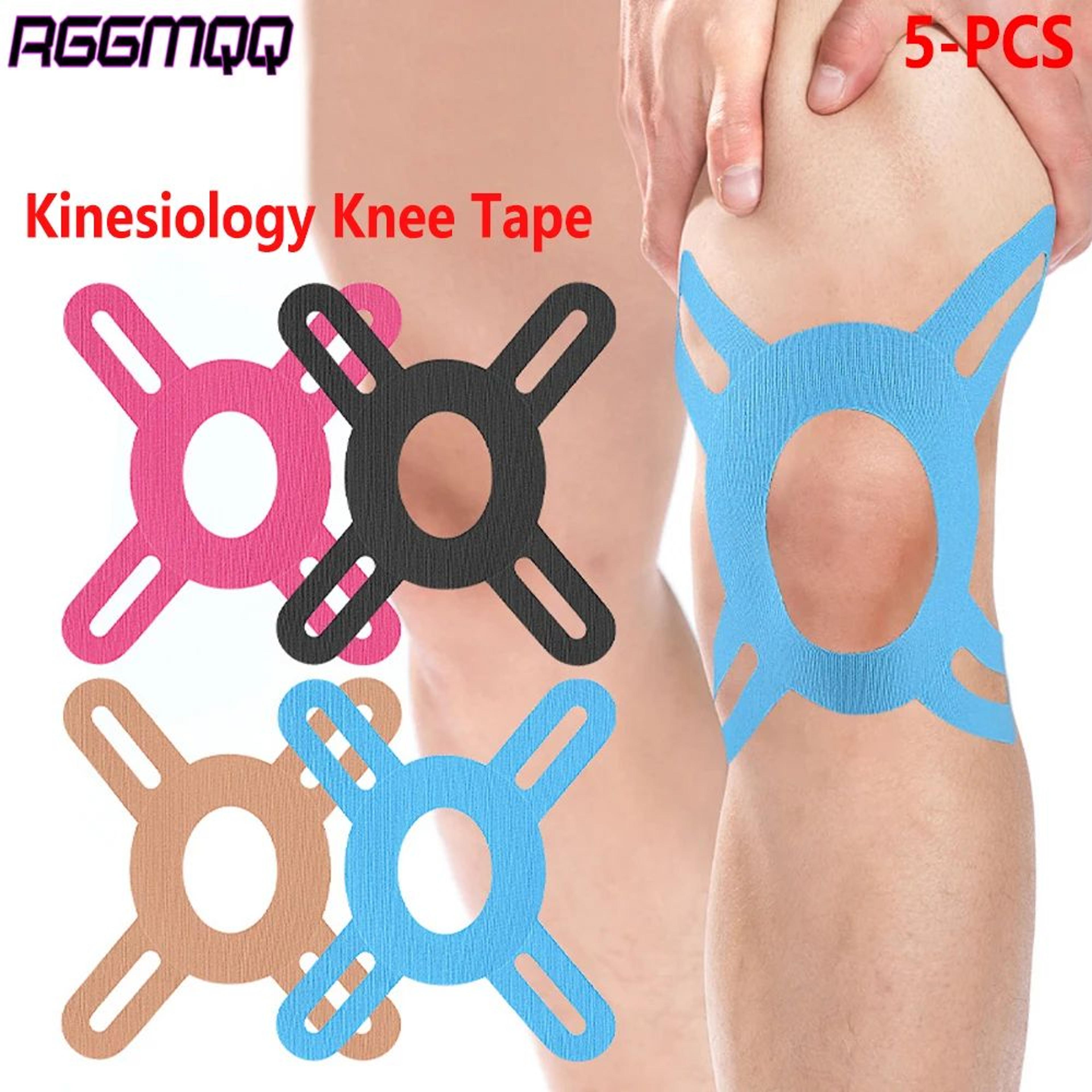 5 pack precut kinesiology tape for knee support and recovery