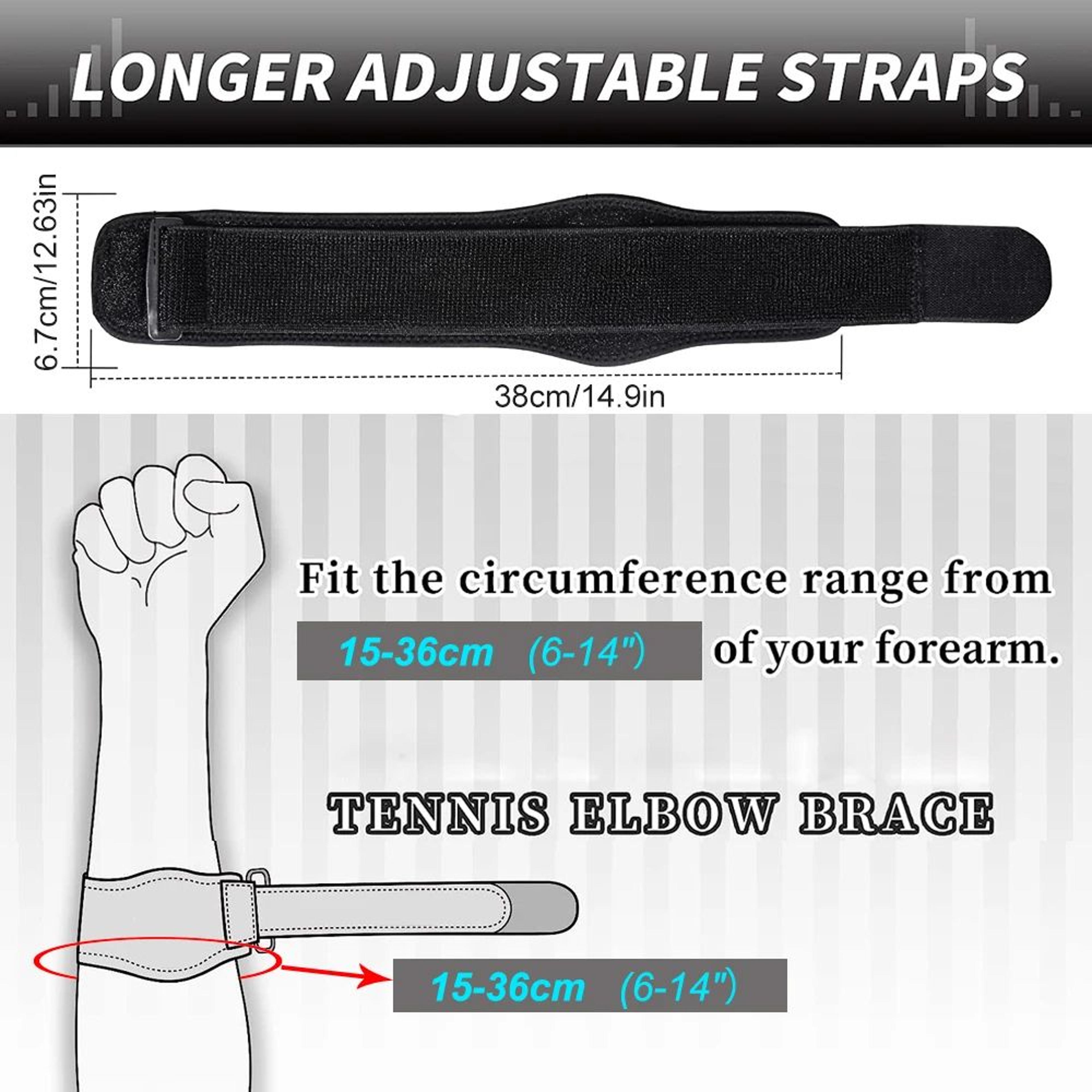 Adjustable Tennis Elbow Brace Counterforce Support Strap 4
