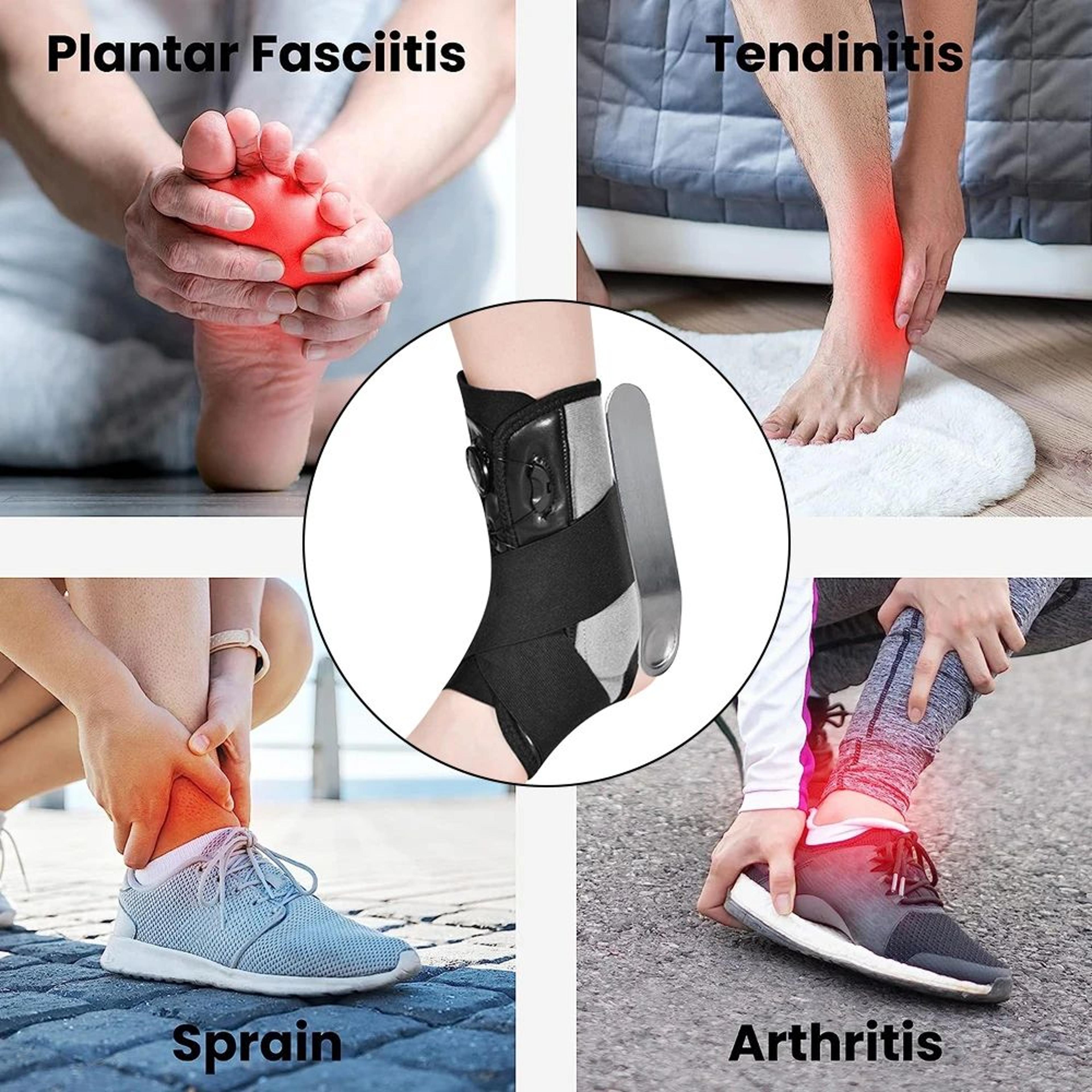 Heavy Duty Lace Up Ankle Brace With Aluminum Support Plates 4