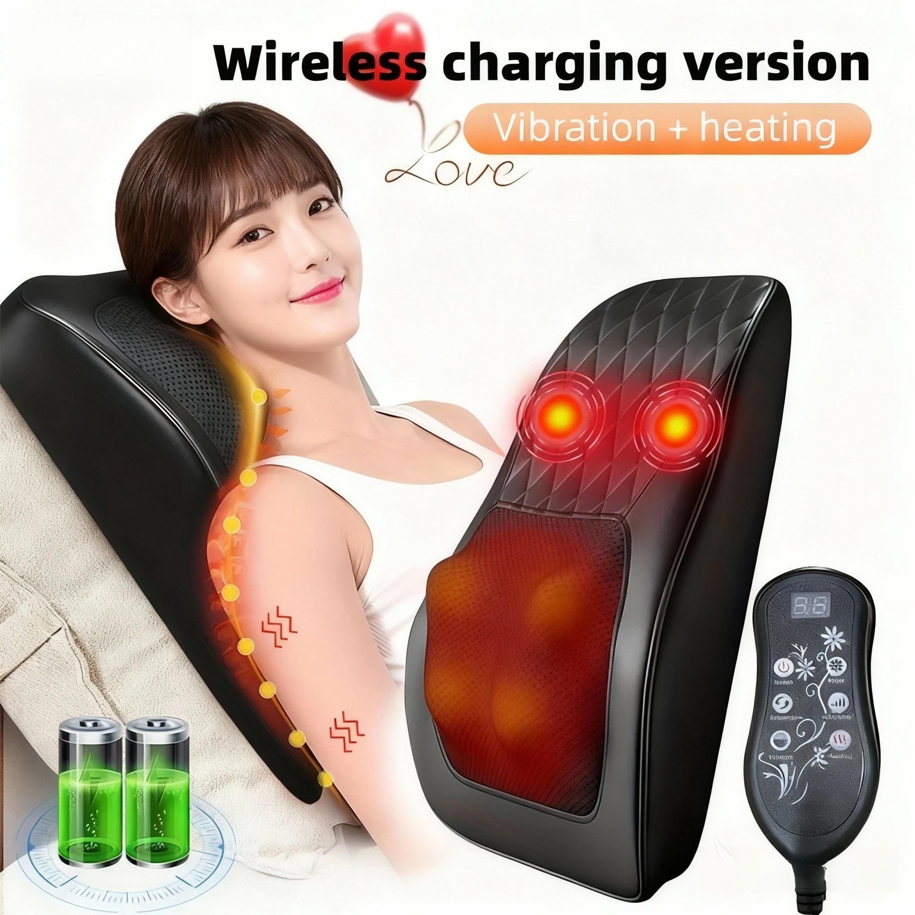 Electric Shiatsu Neck Massage Pillow With Heat And Vibration 8