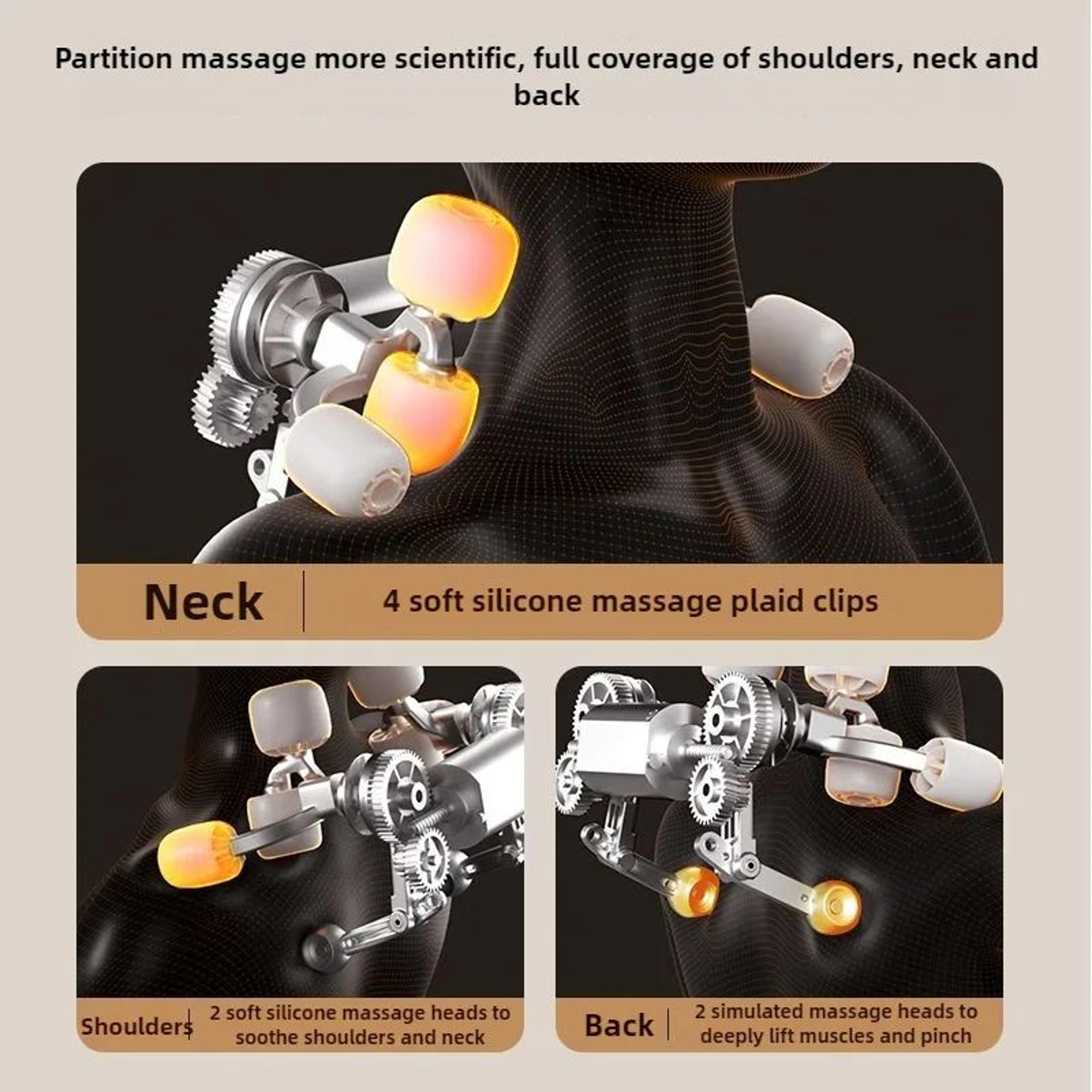 8 Head Wireless Neck And Shoulder Massage Shawl With Heat 4