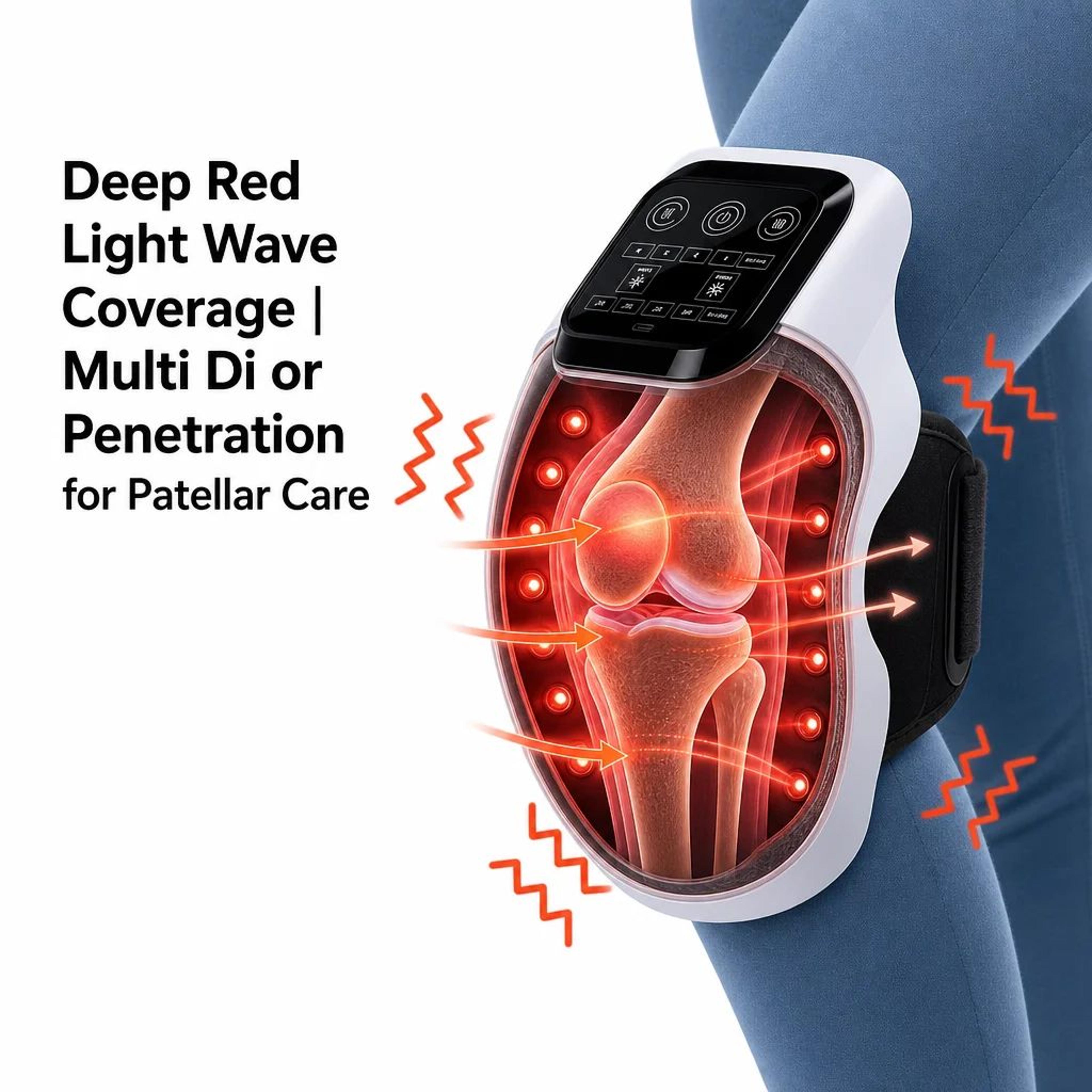 Cordless Heated Knee Massager With Vibration And 4 Heat Levels 3