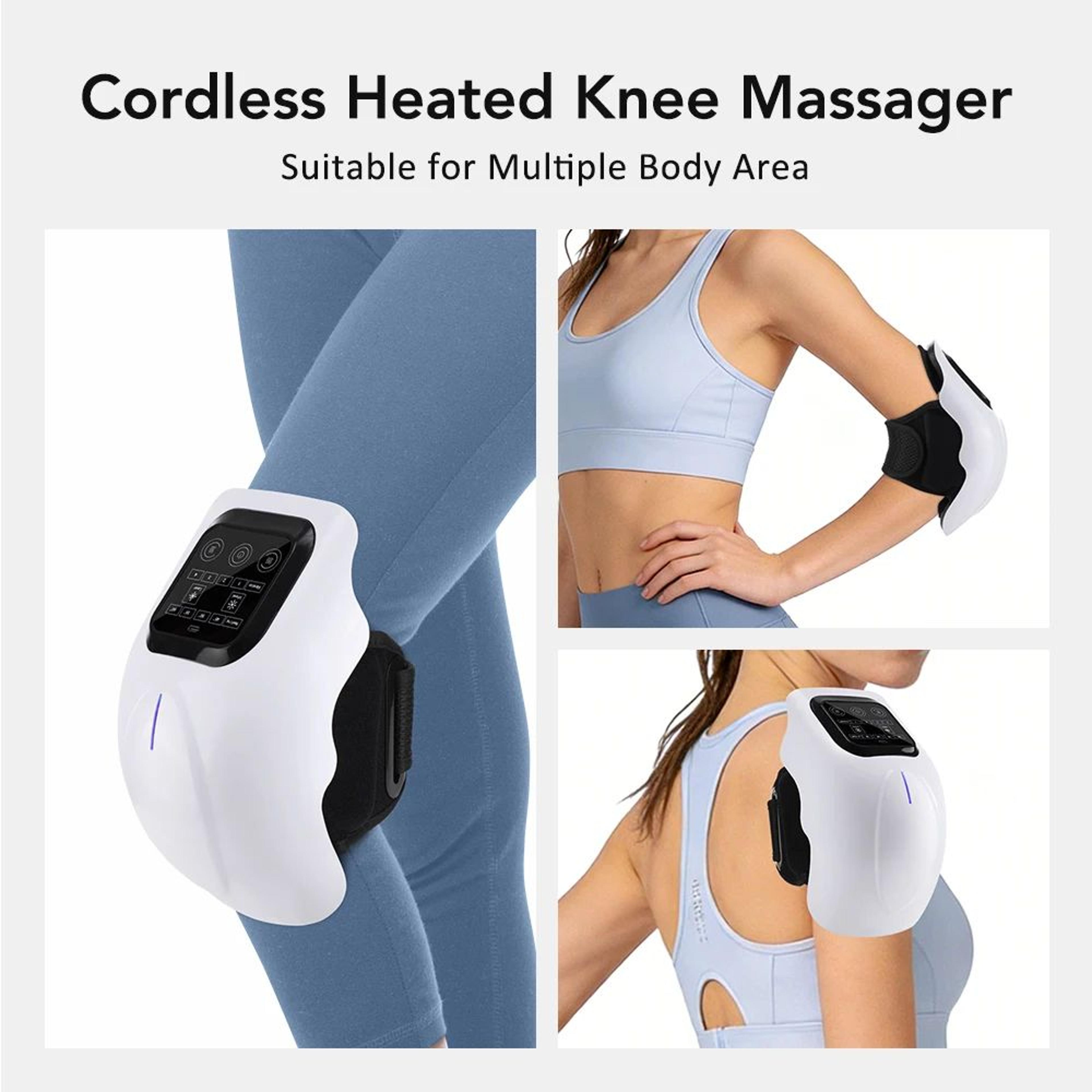Cordless Heated Knee Massager With Vibration And 4 Heat Levels 7