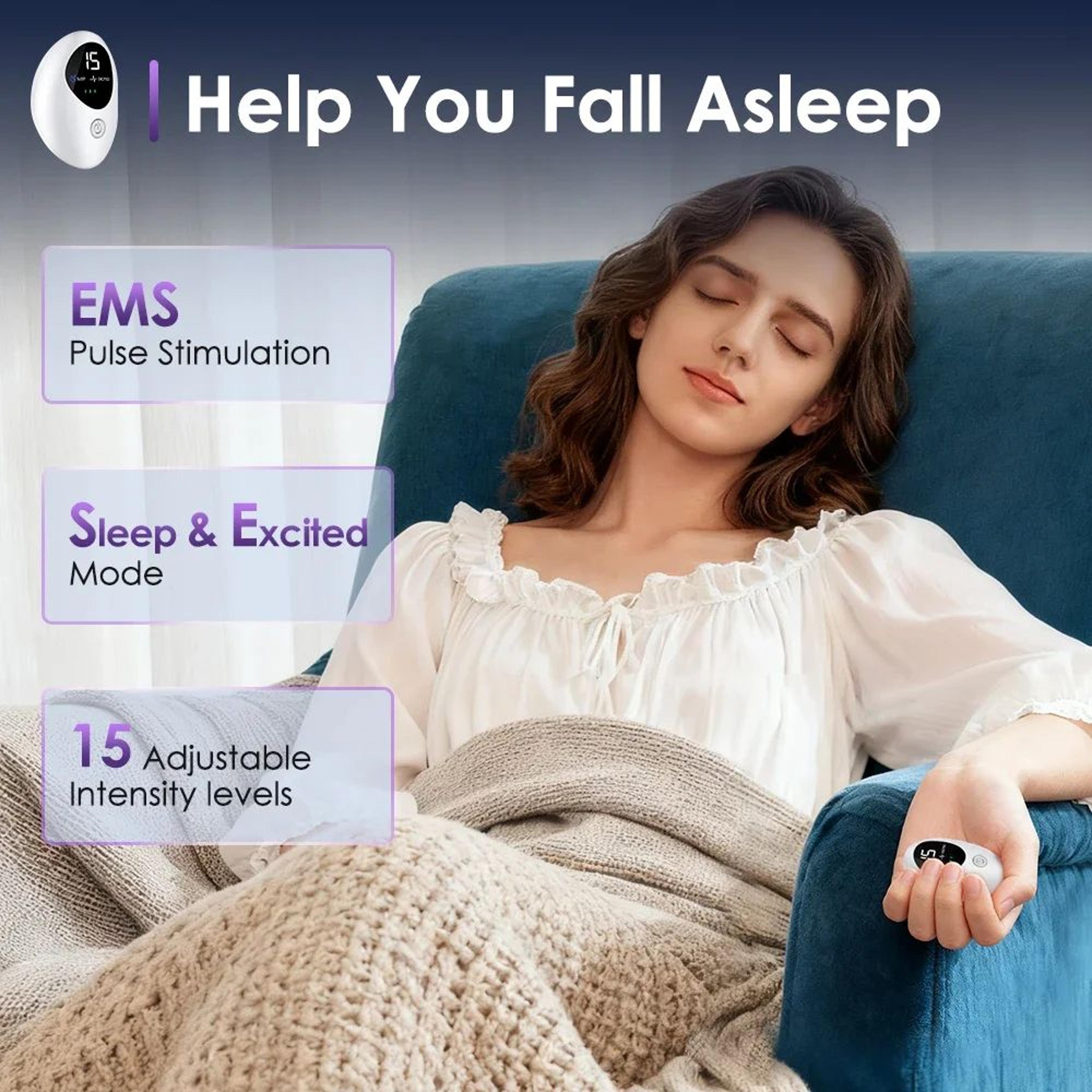 Microcurrent EMS Sleep Aid Device With Palm Pulse Massage 1