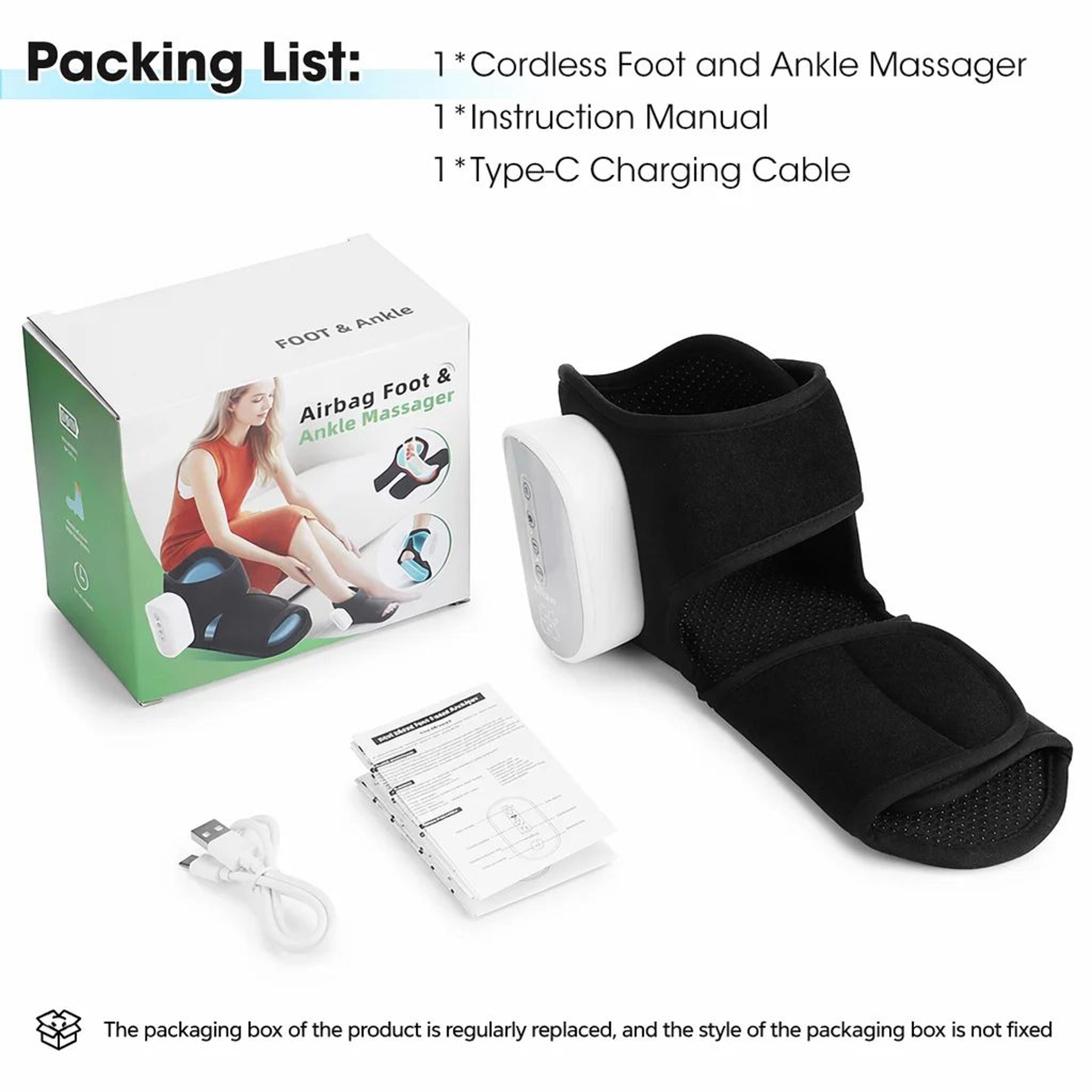 Cordless Ankle Air Compression Massager With Heat And Rechargeable Wrap 5