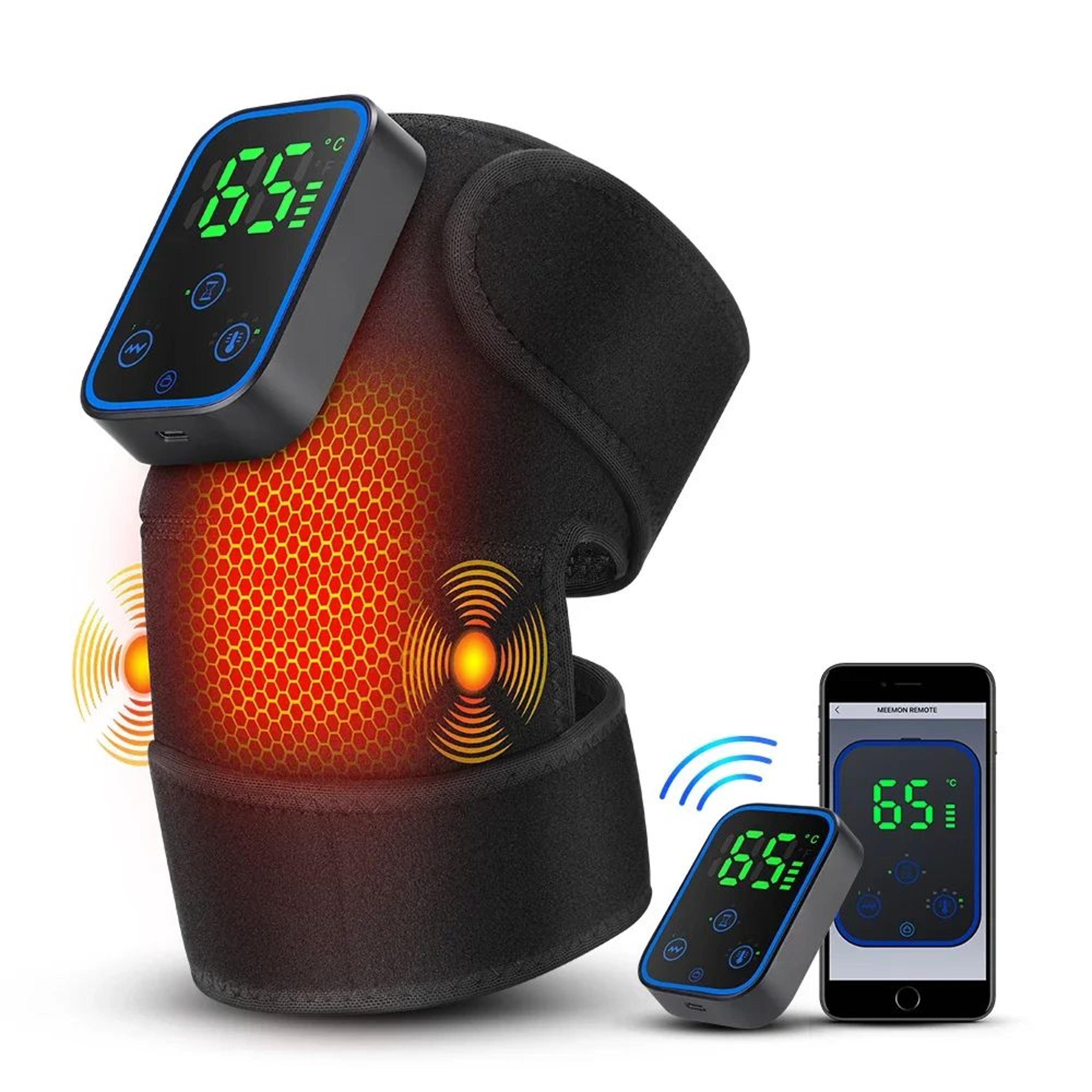 Graphene Wireless Knee Massager With Heat Vibration And App Control 2